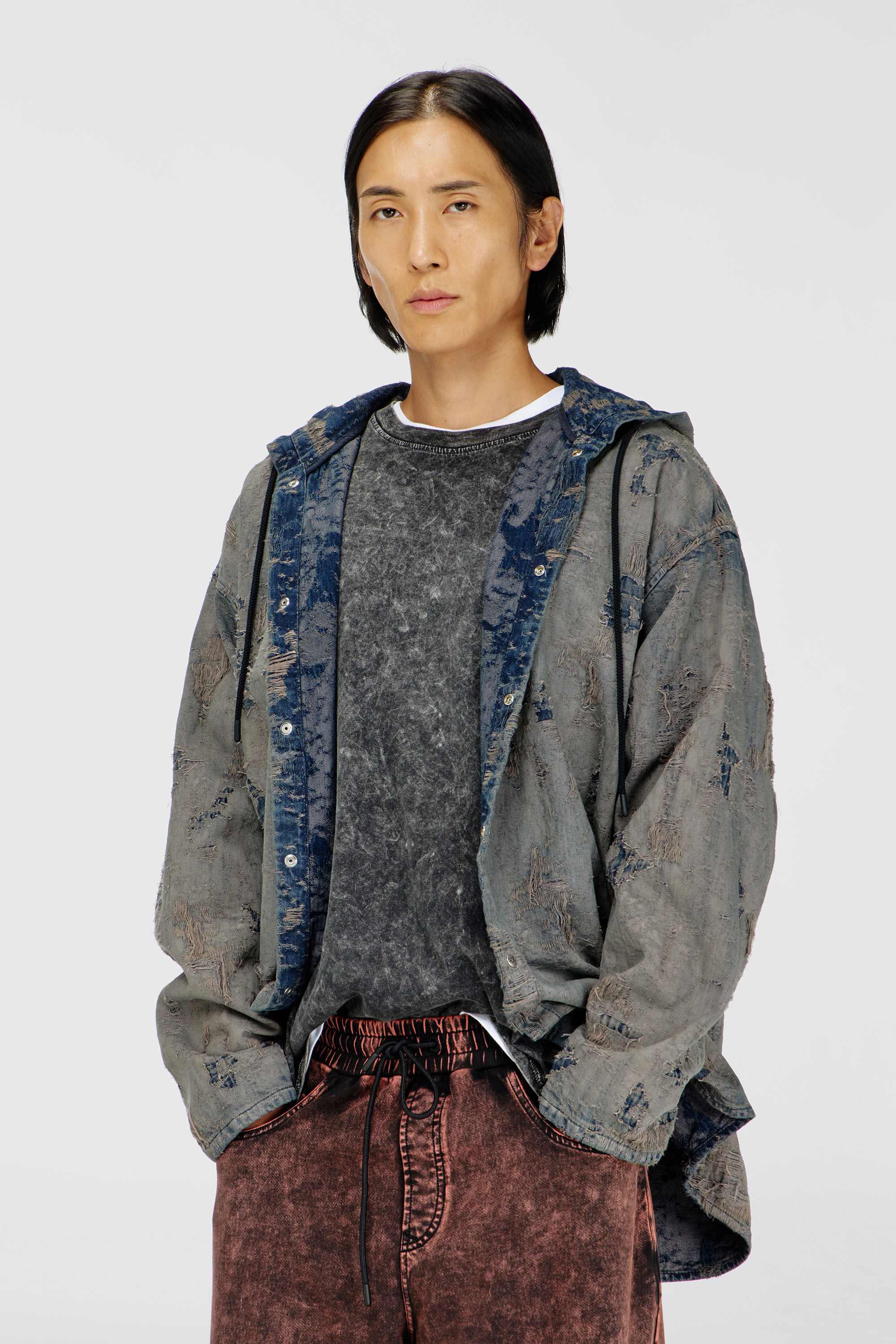 DIESEL D-DEWNY-HOOD デニムシャツ D-DEWNY-HOOD デニムシャツ｜ブルー｜メンズ｜DIESEL