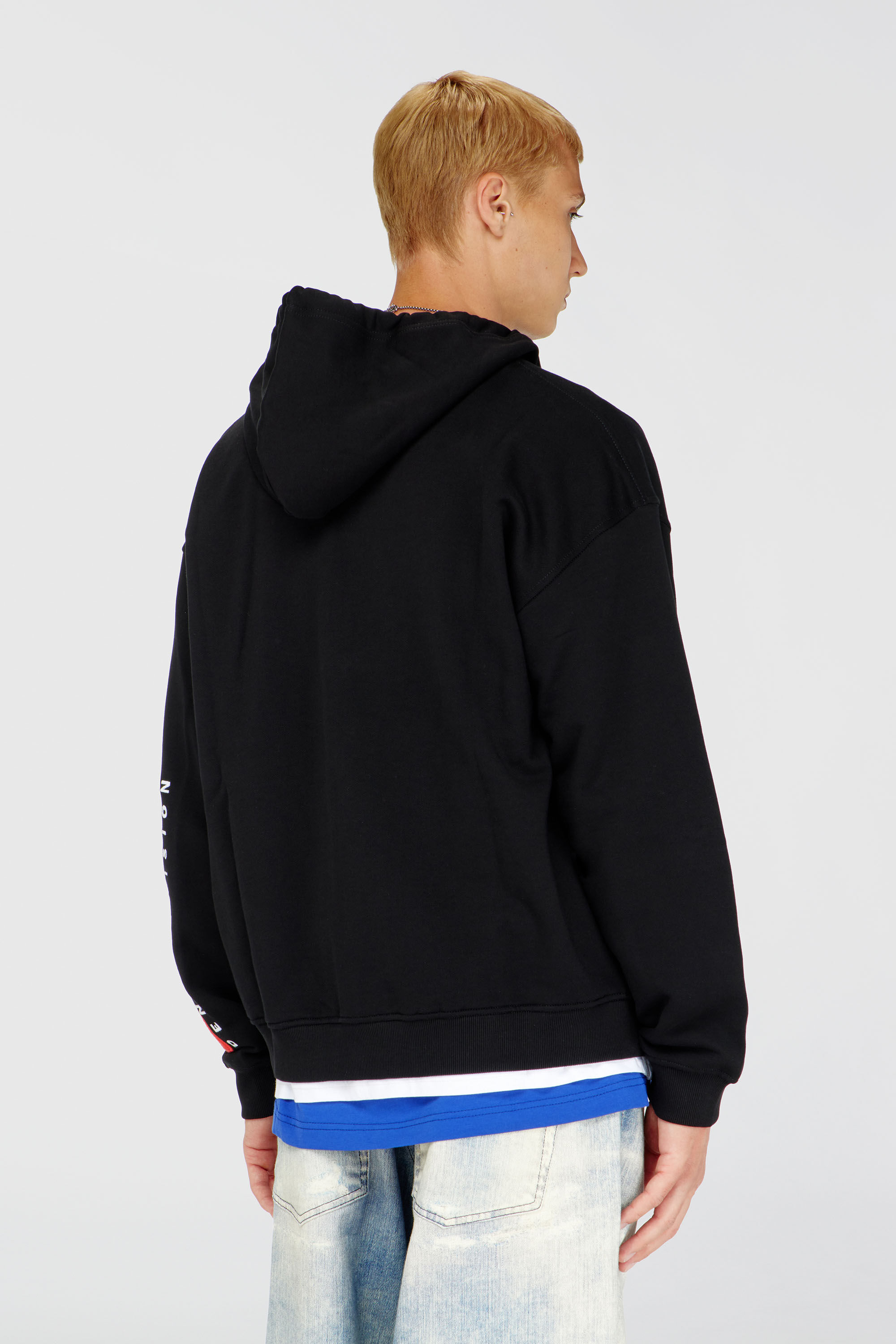 S-BOXT-ZIP-HOOD-DIV ジップアップパーカー｜ブラック｜メンズ｜DIESEL