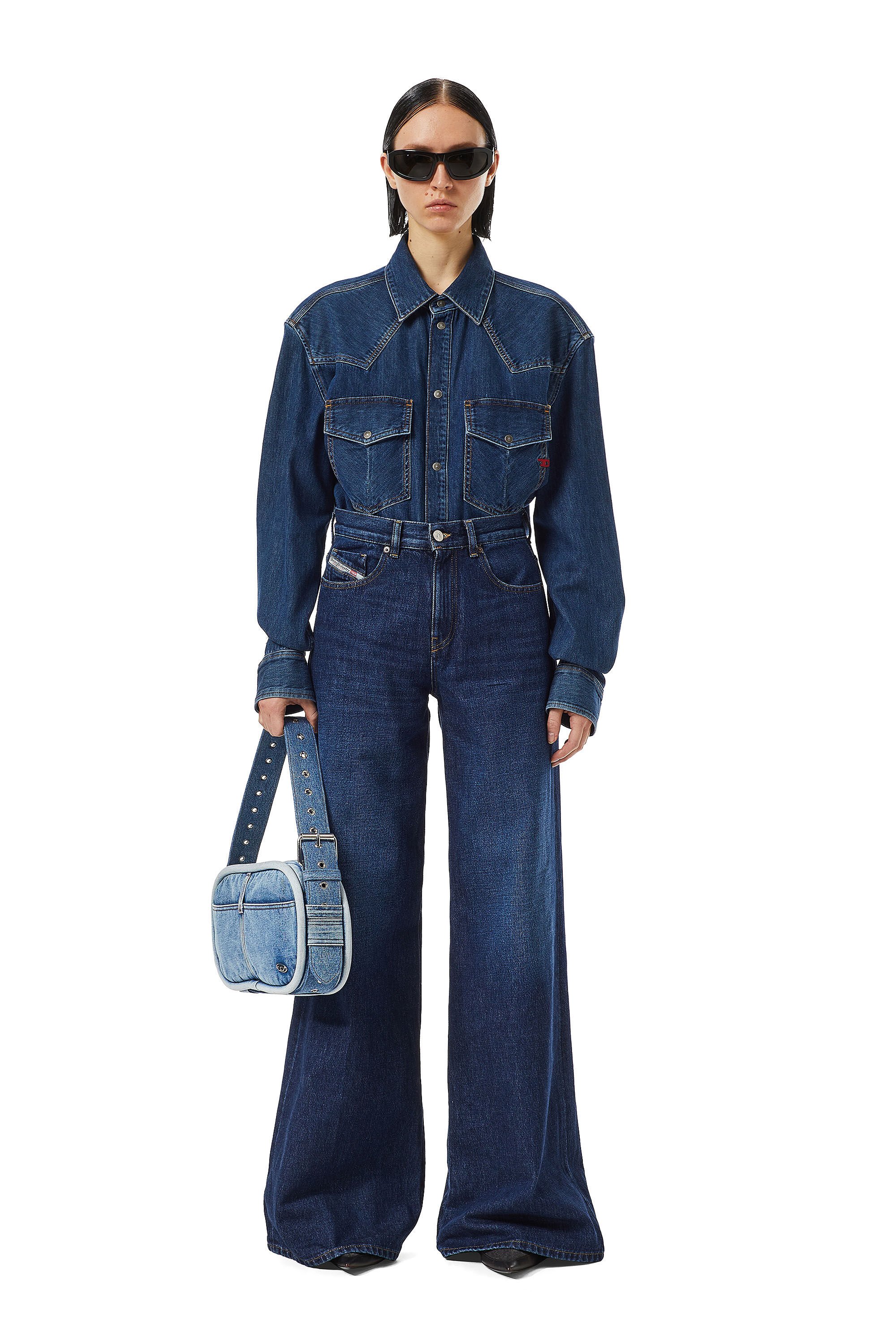 Diesel - 1978 09C03 Bootcut and Flare Jeans, ダークブルー - Image 1