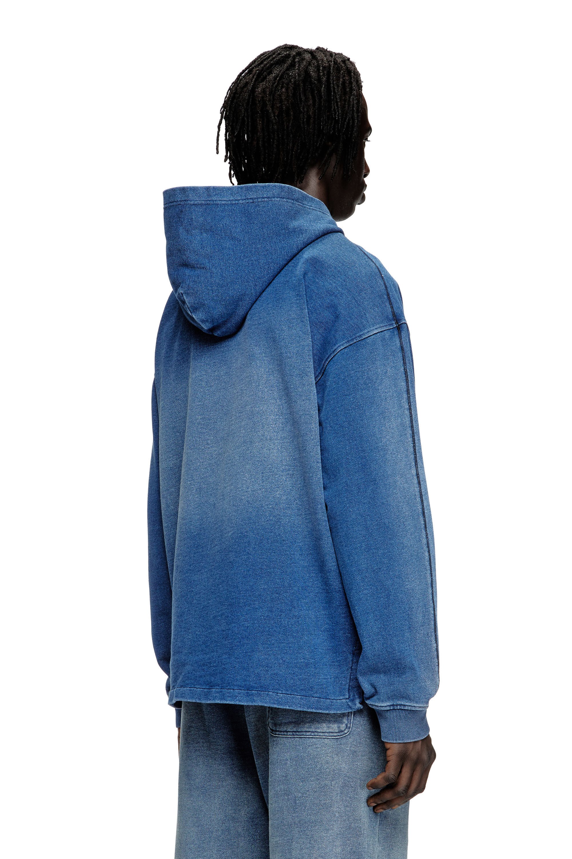 Diesel - S-BLAXT-HOOD-ZIP-NEW, Male's ジップアップパーカー in ブルー - 4