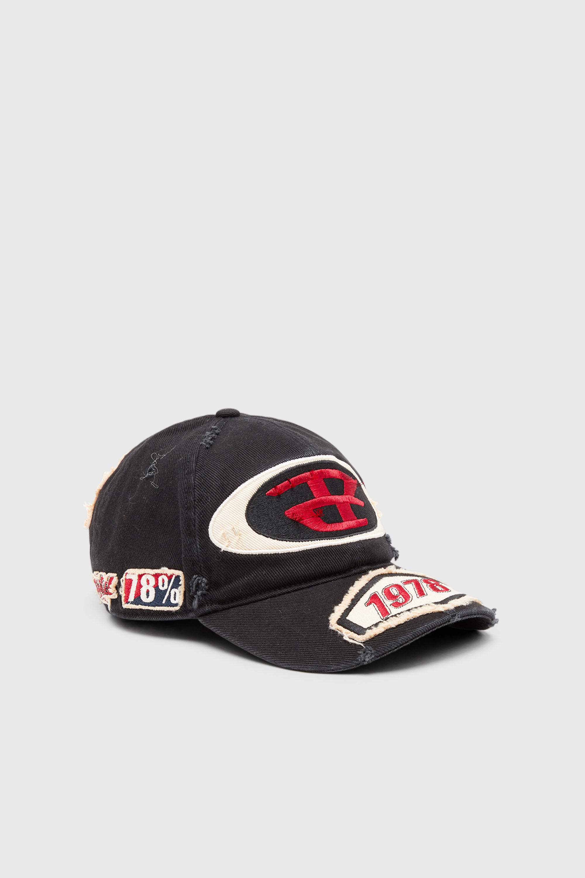 C-BRAFF Baseball cap with embroidered patches｜ブラック
