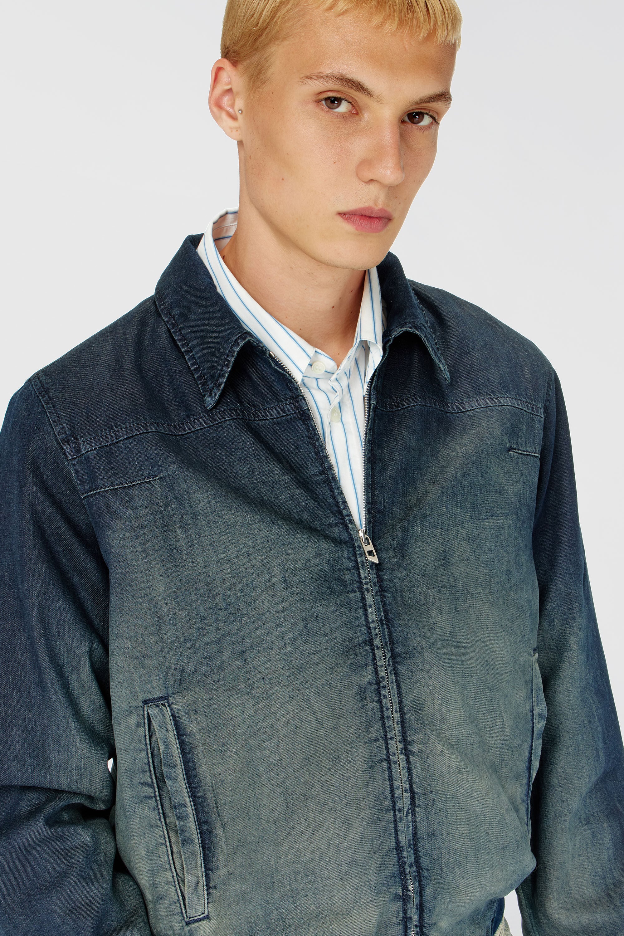 Diesel - D-NOREKO-S, Male's デニムジャケット in ダークブルー - 4
