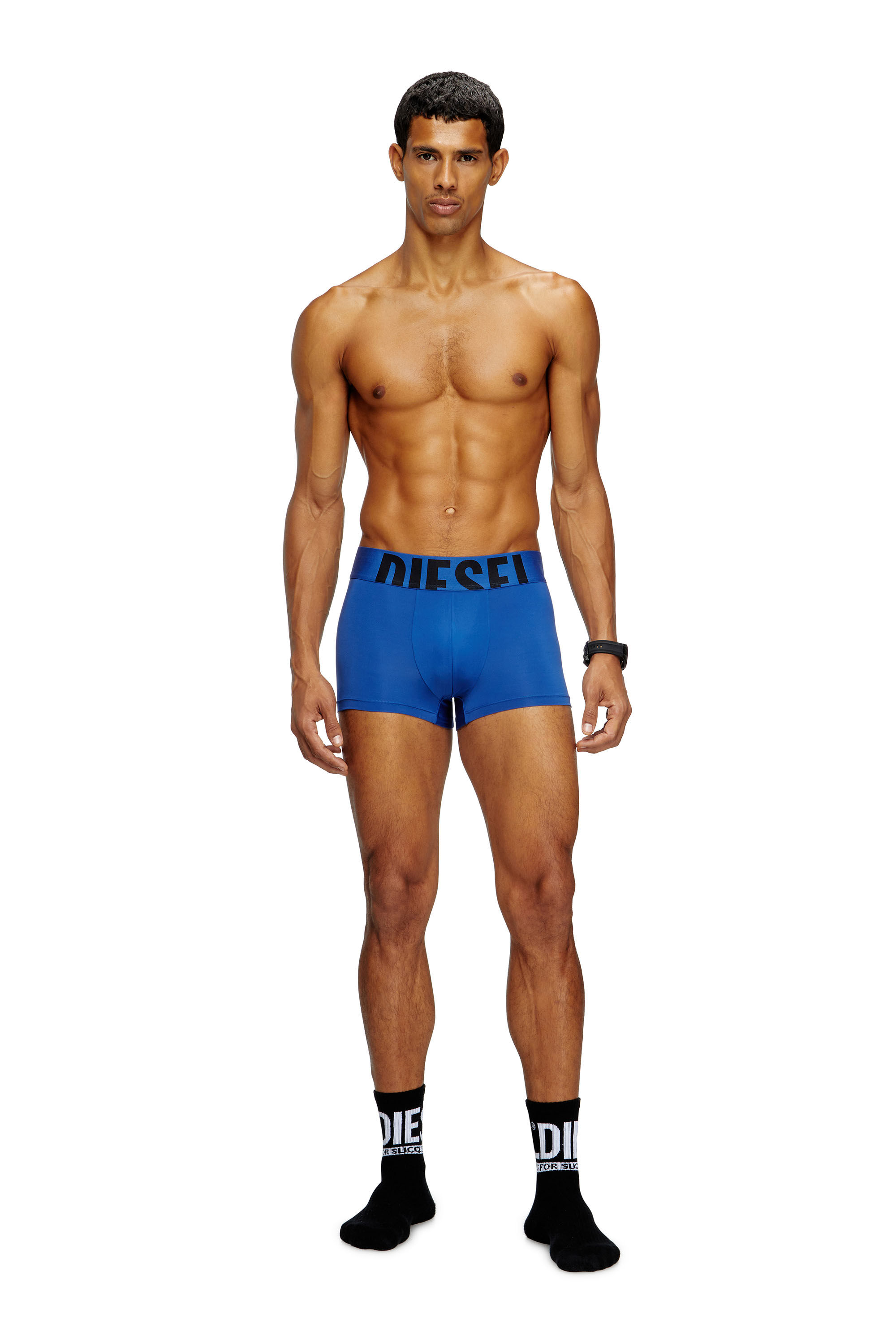 Diesel - DAMIEN-D-POP-55, Male's Boxer briefs with cut-off logo in ブルー - 1