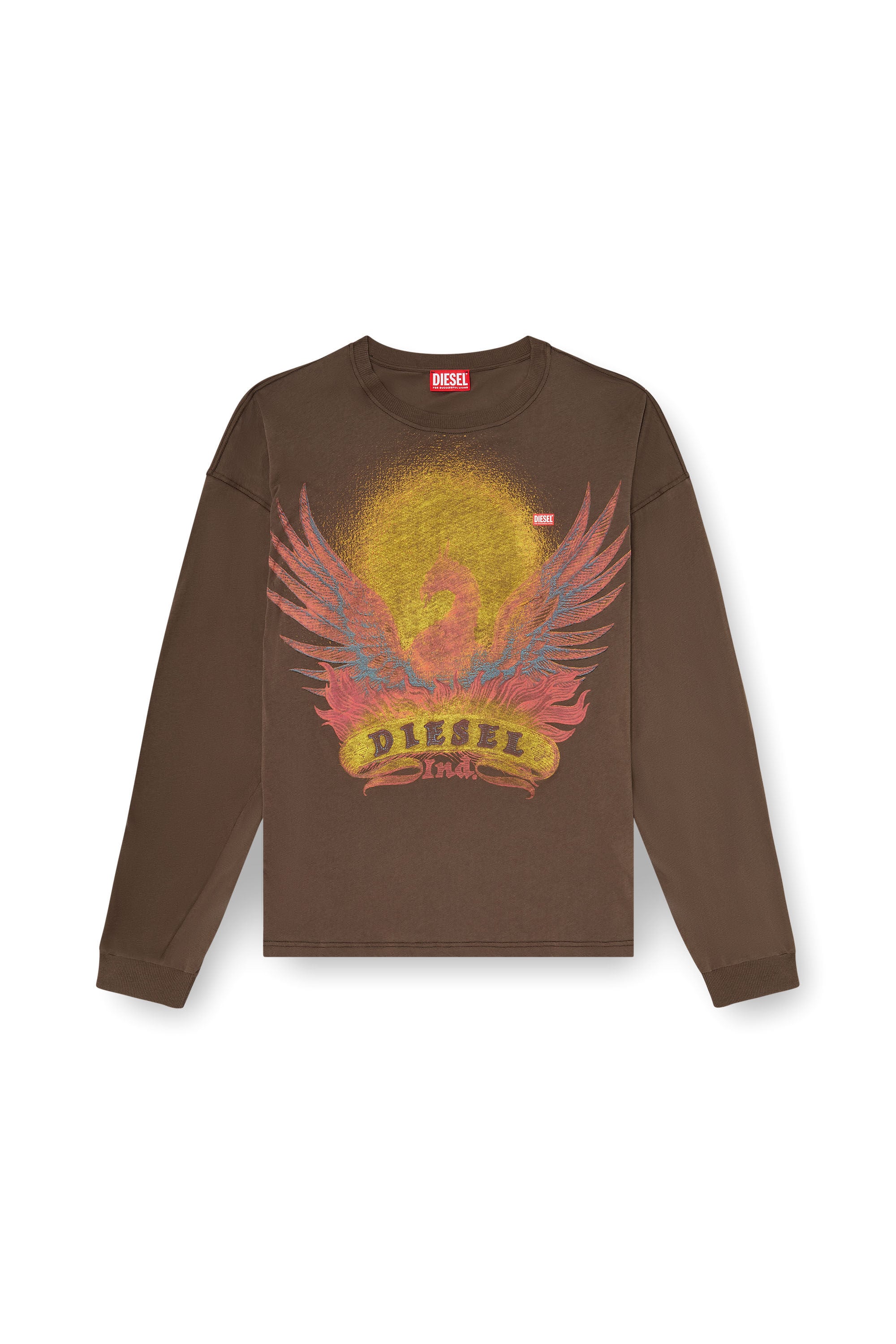 Diesel - T-BOXT-LS-AA1, Male's 長袖Tシャツ in ブラウン - 2