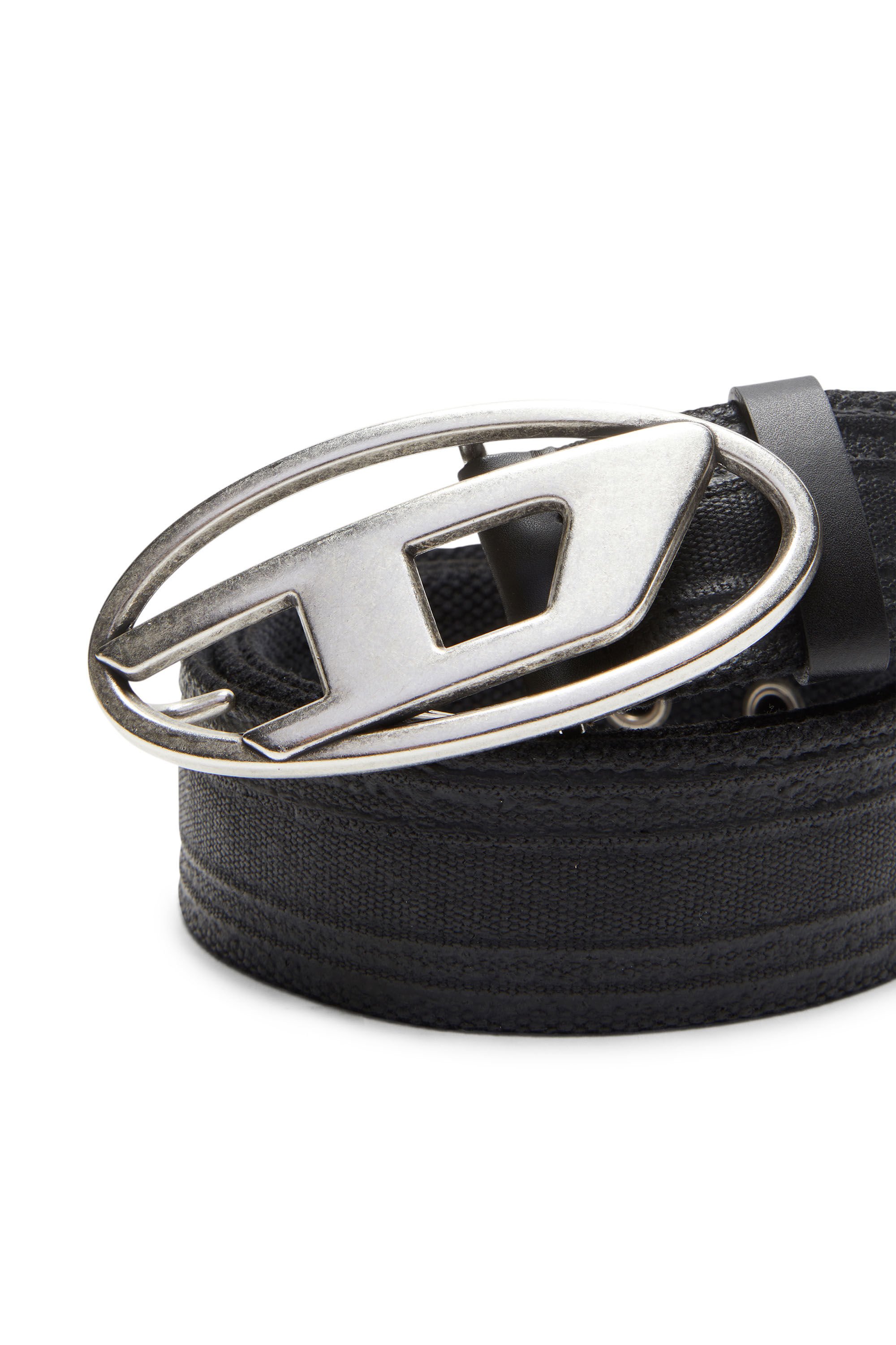 Diesel - B-1DR TAPE, Male's Tape belt in waxed cotton in ブラック - 3