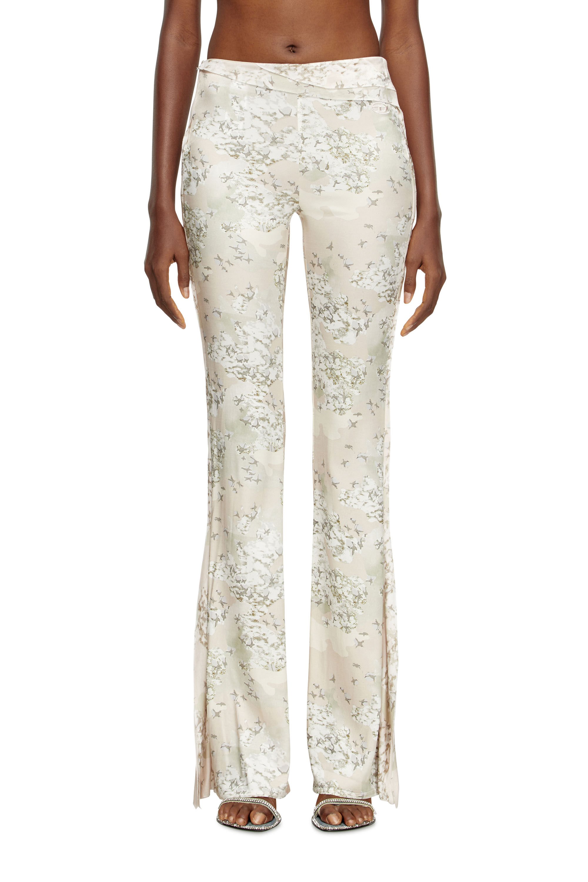Diesel - P-AFFAL, Female's Jazz pants with mixed camo prints in ベージュ - 3