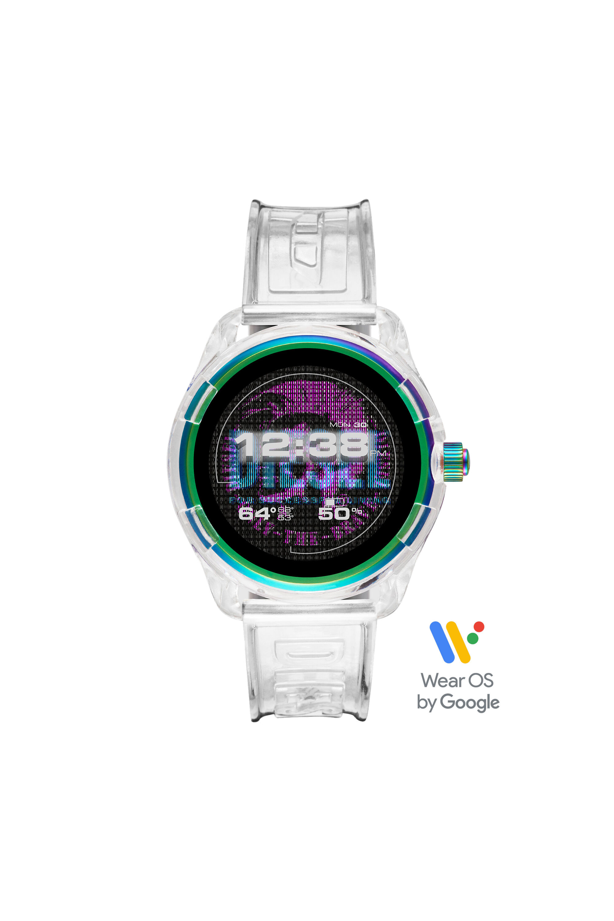 Diesel - DT2021, Male's Diesel On Fadelite Smartwatch - Clear Transparent in ホワイト - 5