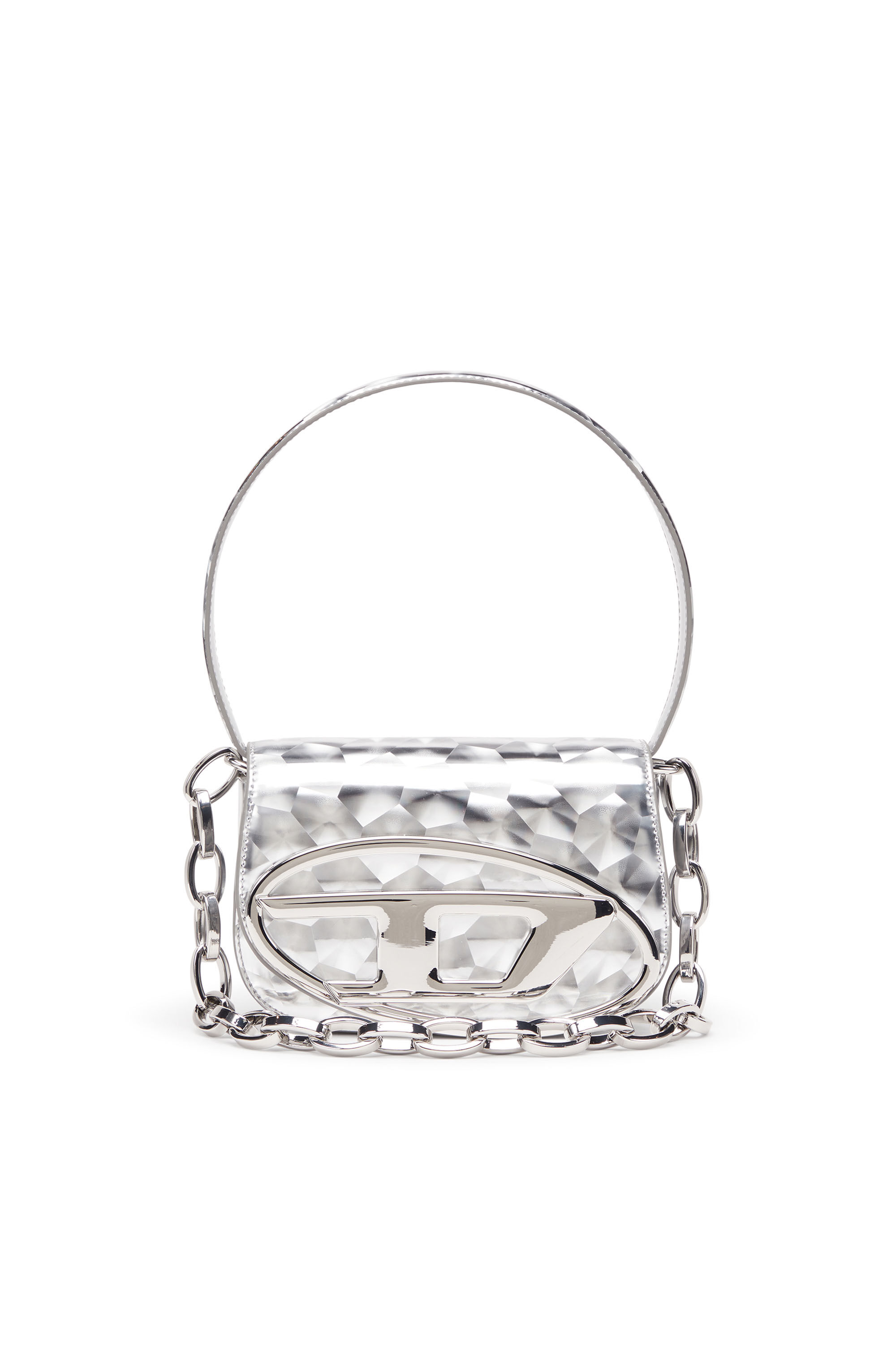 Diesel - 1DR, Female's 1DR-Iconic shoulder bag with mirror effect in シルバー - 2