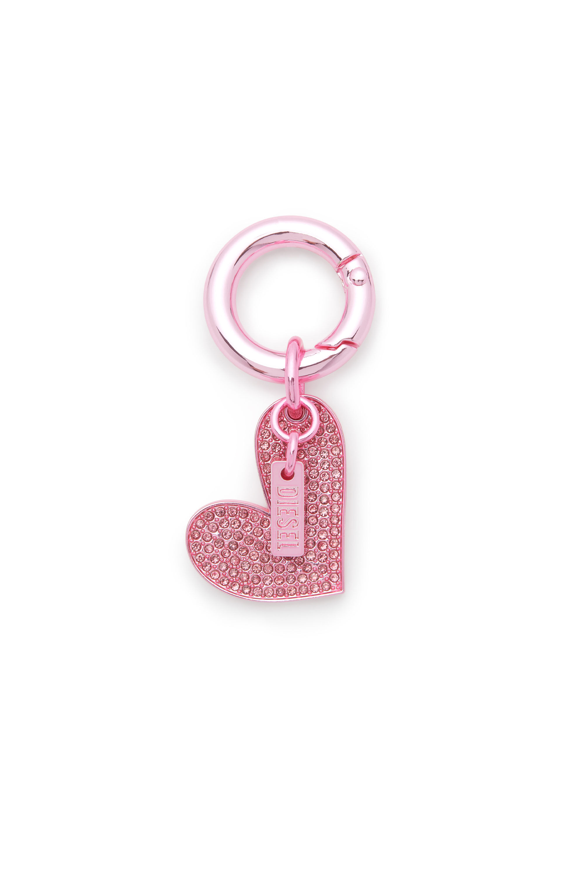 CHARM-HEART Metal heart charm with rhinestones｜ピンク｜ウィメンズ