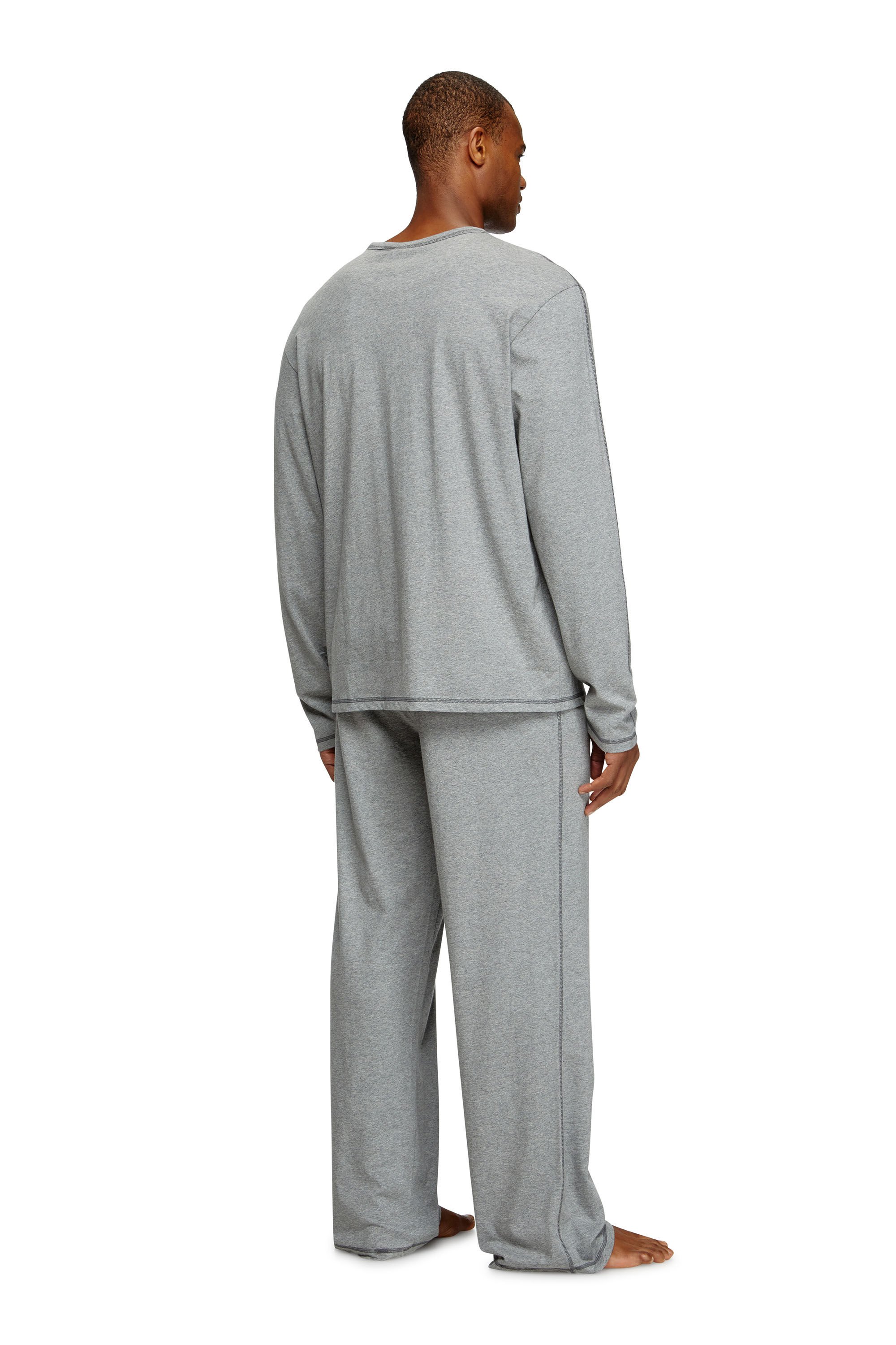Diesel - SET-NOLAN-D-CORE, Male's Pajamas in cotton jersey in グレー - 2