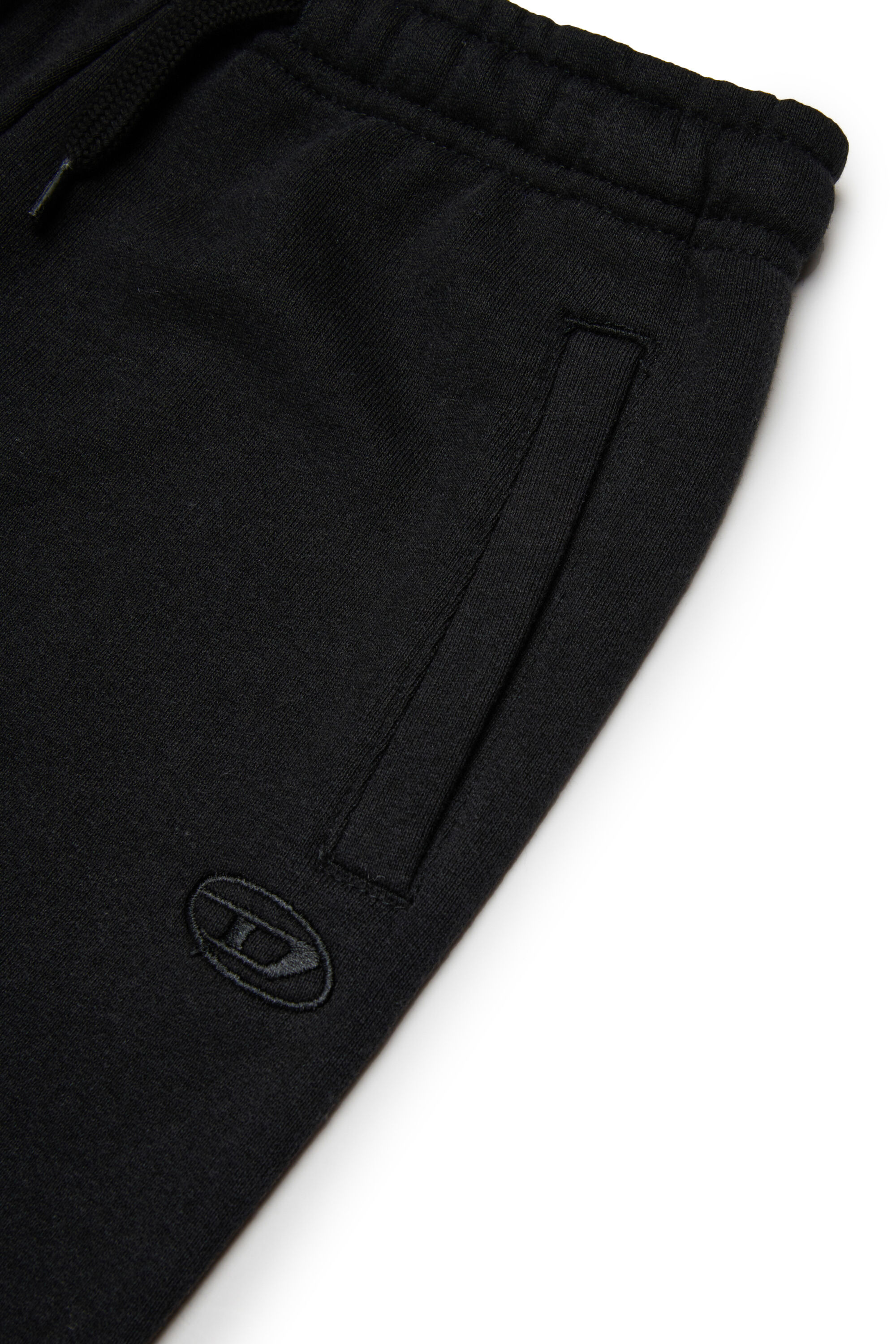 Diesel - PMARKYMEGOVALD, Male's Sweatpants with mega Oval D embroidery in ブラック - 4