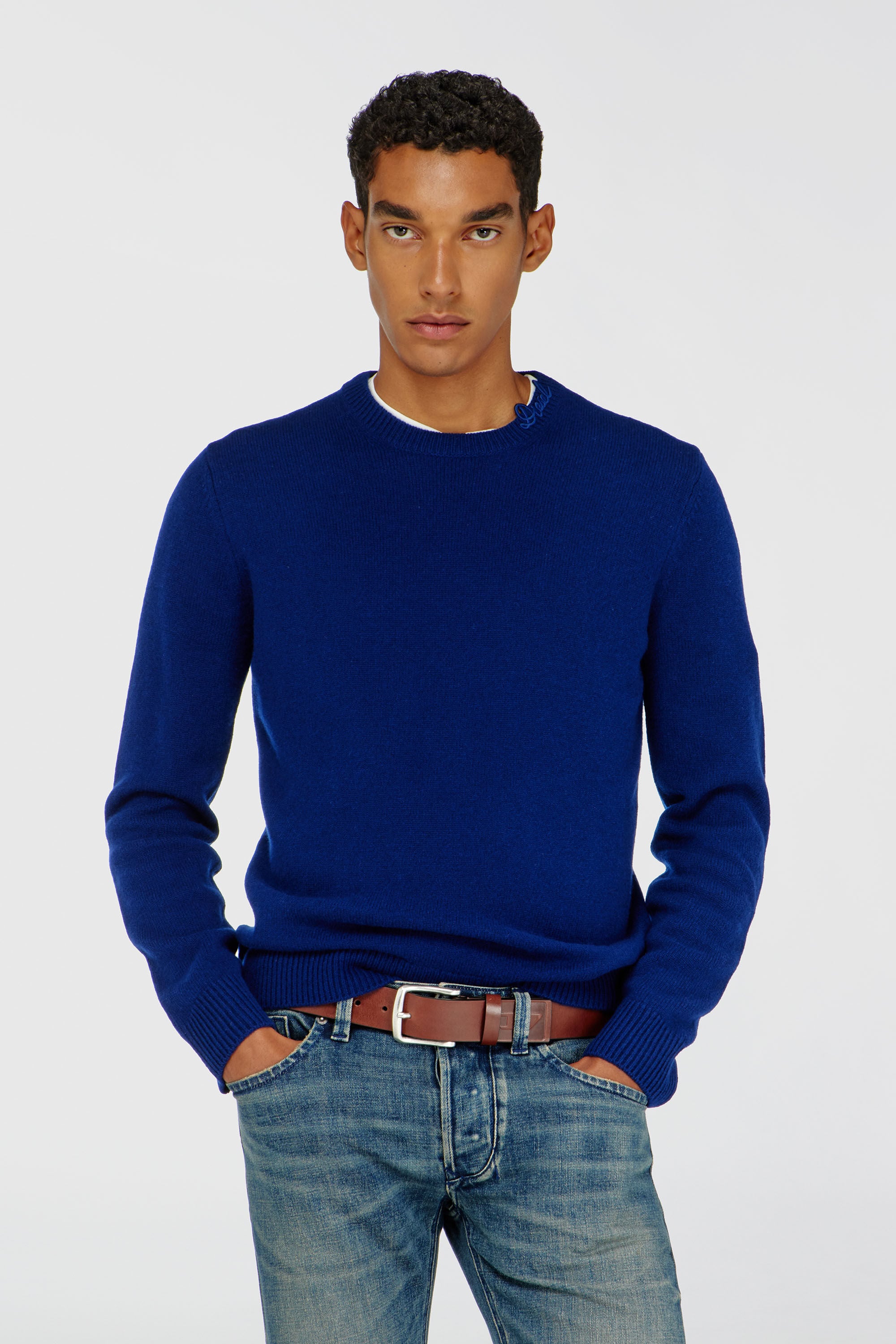 Diesel - K-IMBRO, Male's ニットプルオーバー in ブルー - 3
