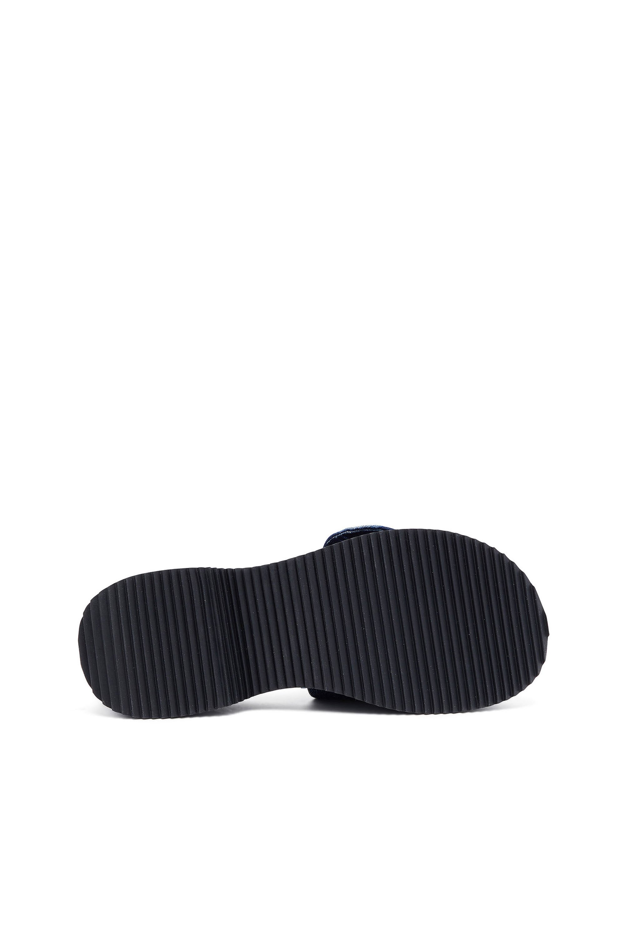 Diesel - SA-OVAL D PF W, Female's Sa-Oval D-Denim slide sandals with Oval D strap in ブルー - 4