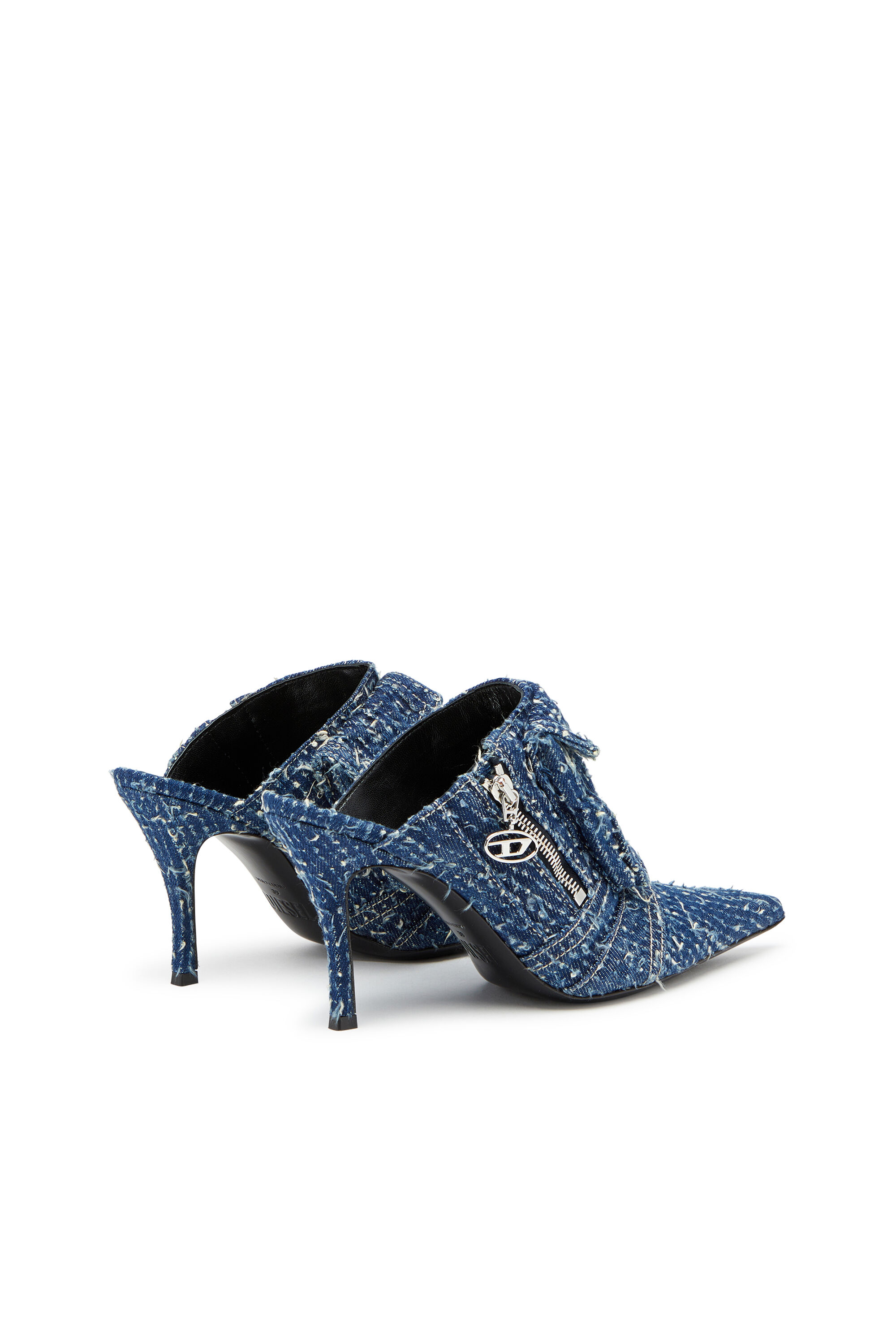 D-VENUS POCKET ML D-Venus-Heeled mules in bouclé denim｜ブルー｜ウィメンズ｜DIESEL