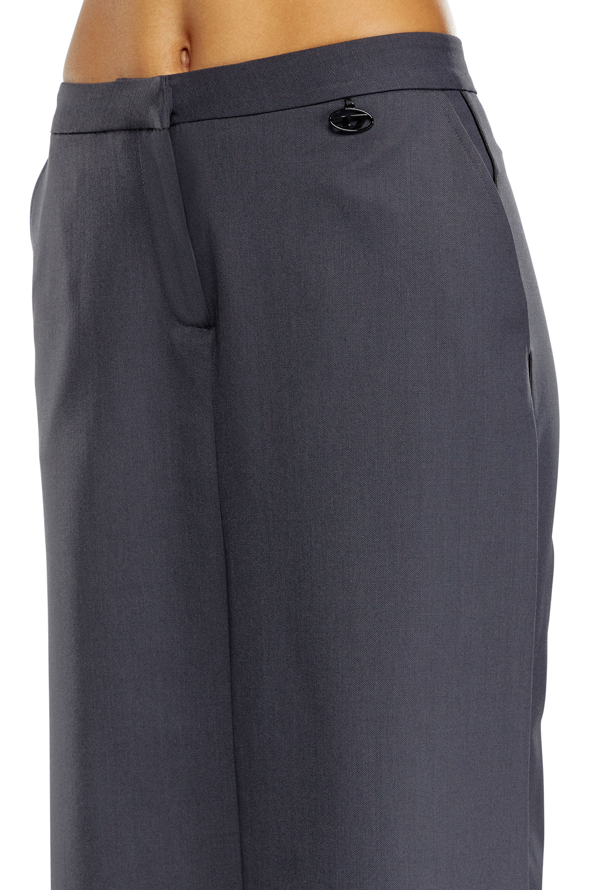 P-EARL Hybrid skirt-pants in wool blend｜グレー｜ウィメンズ｜DIESEL