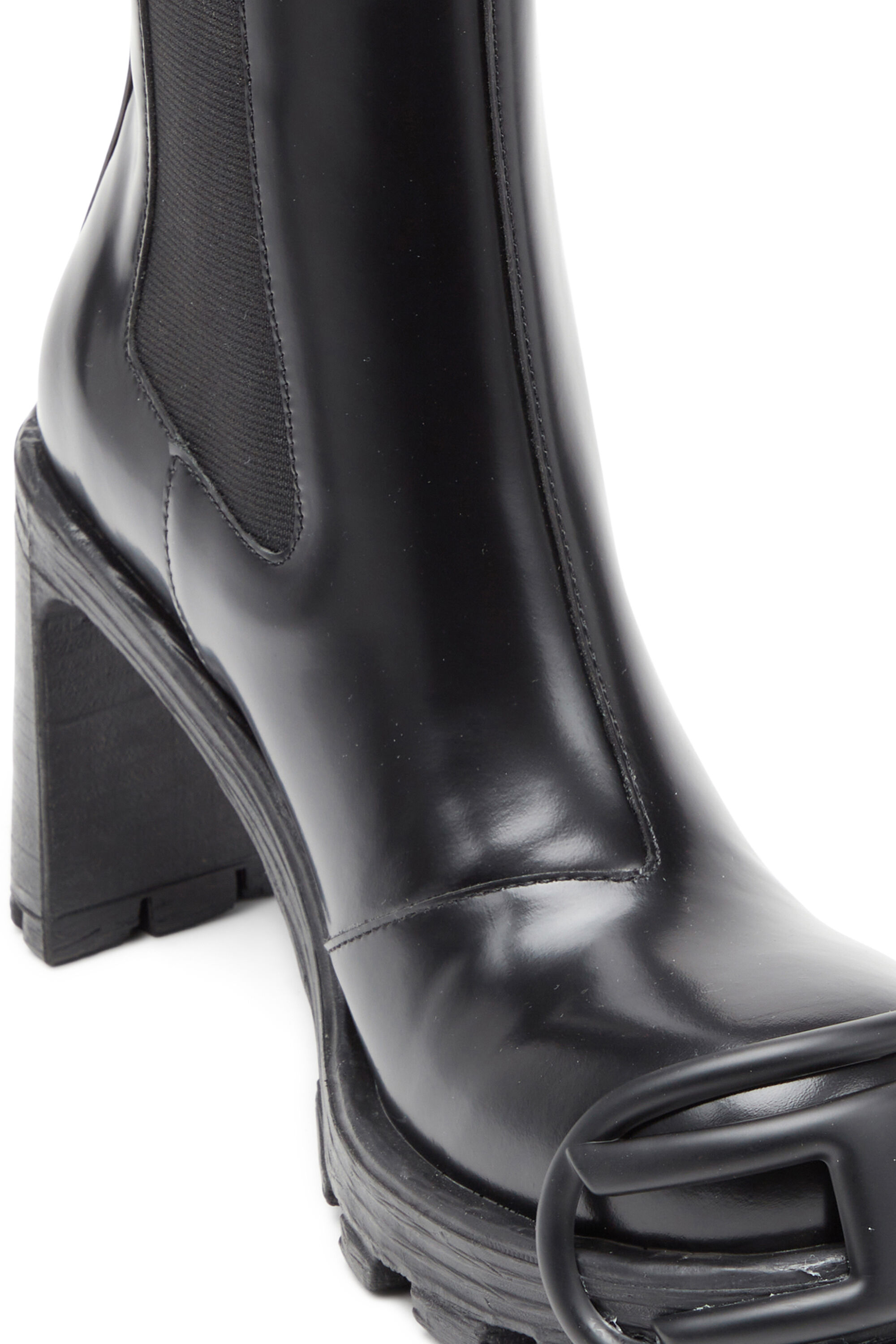 Diesel - D-HAMMER CH D W, Female's D-Hammer-High-heel boots with Oval D plaque in ブラック - 6