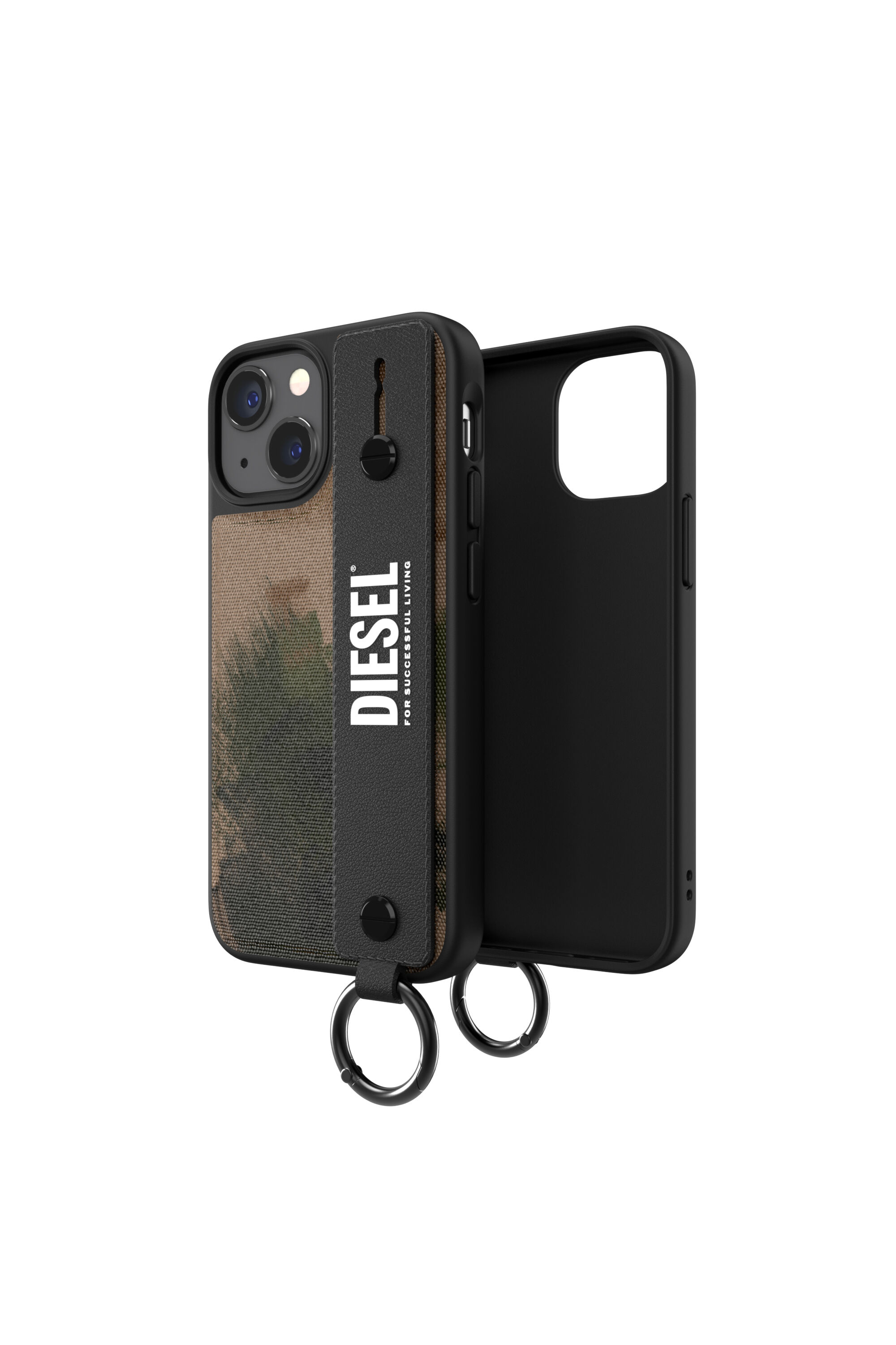 Diesel - 47179 HANDSTRAP CASE, Unisex's iPhone 13 mini　対応 ケース in ミリタリーグリーン - 1