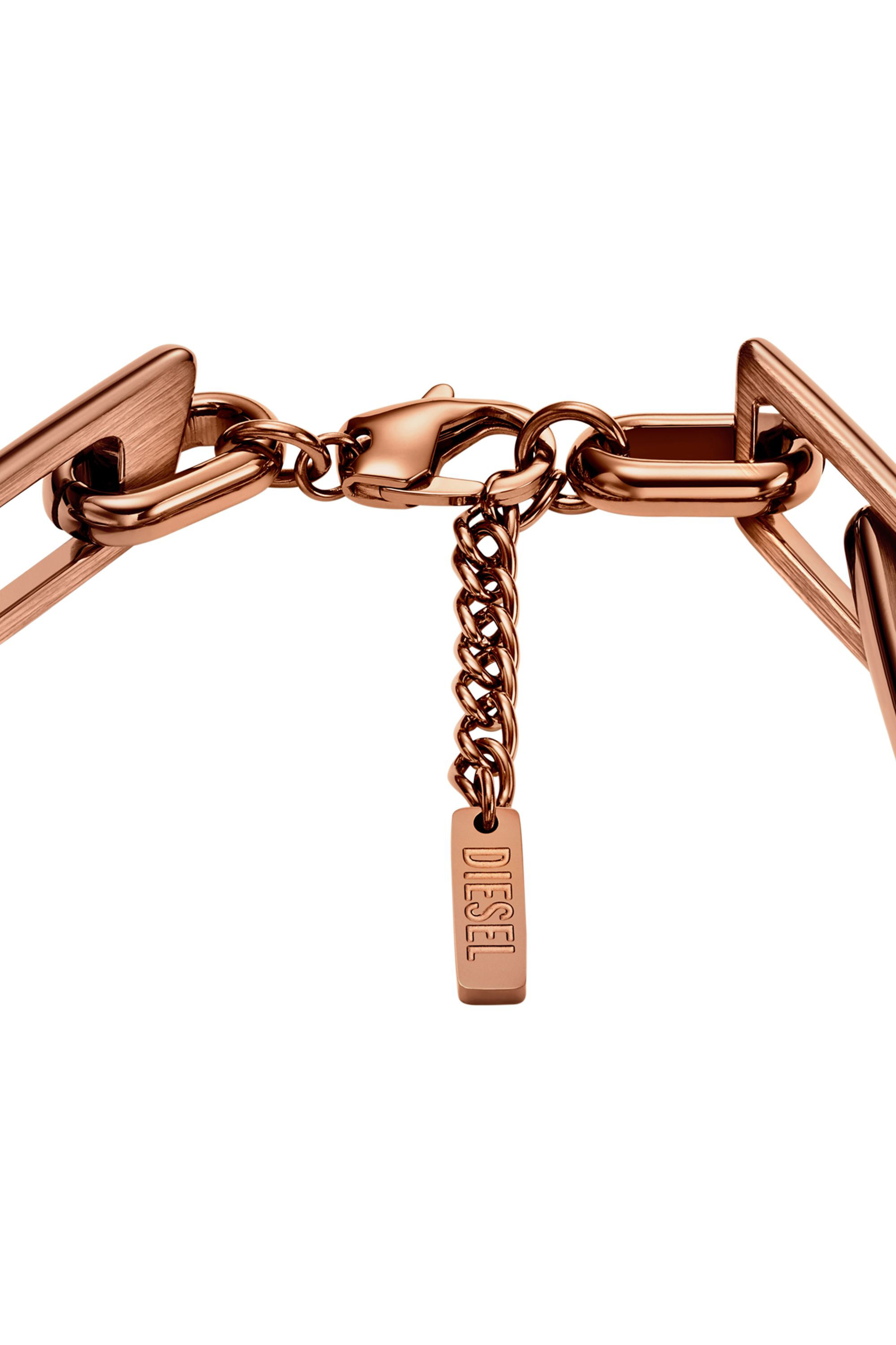 Diesel - DX1645200 JEWELLERY, Unisex's Stainless steel chain bracelet in ブロンズ - 2