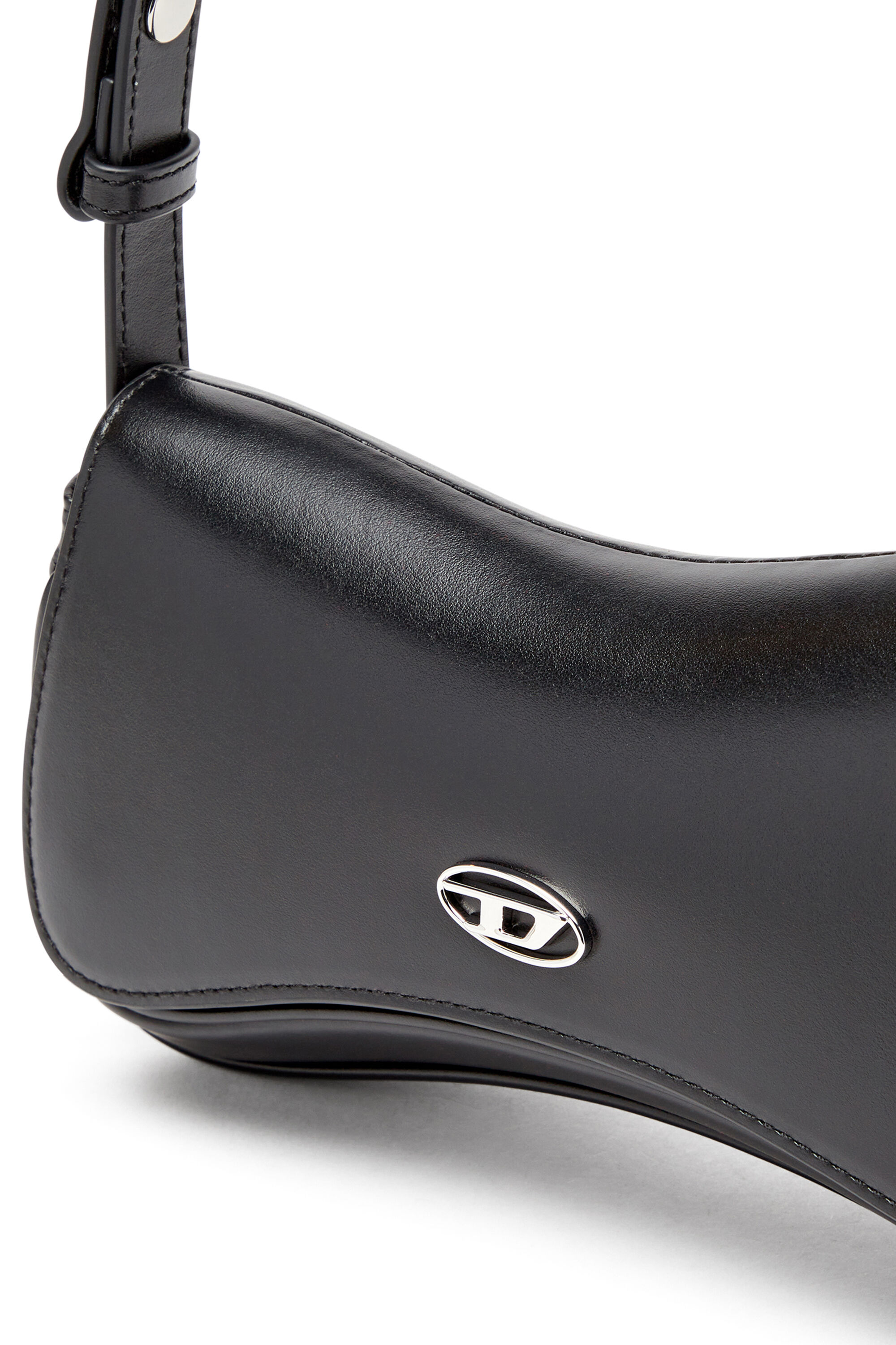 Diesel - PLAY CLUTCH, Female's Play-Semi gloss leather shoulder bag in ブラック - 6