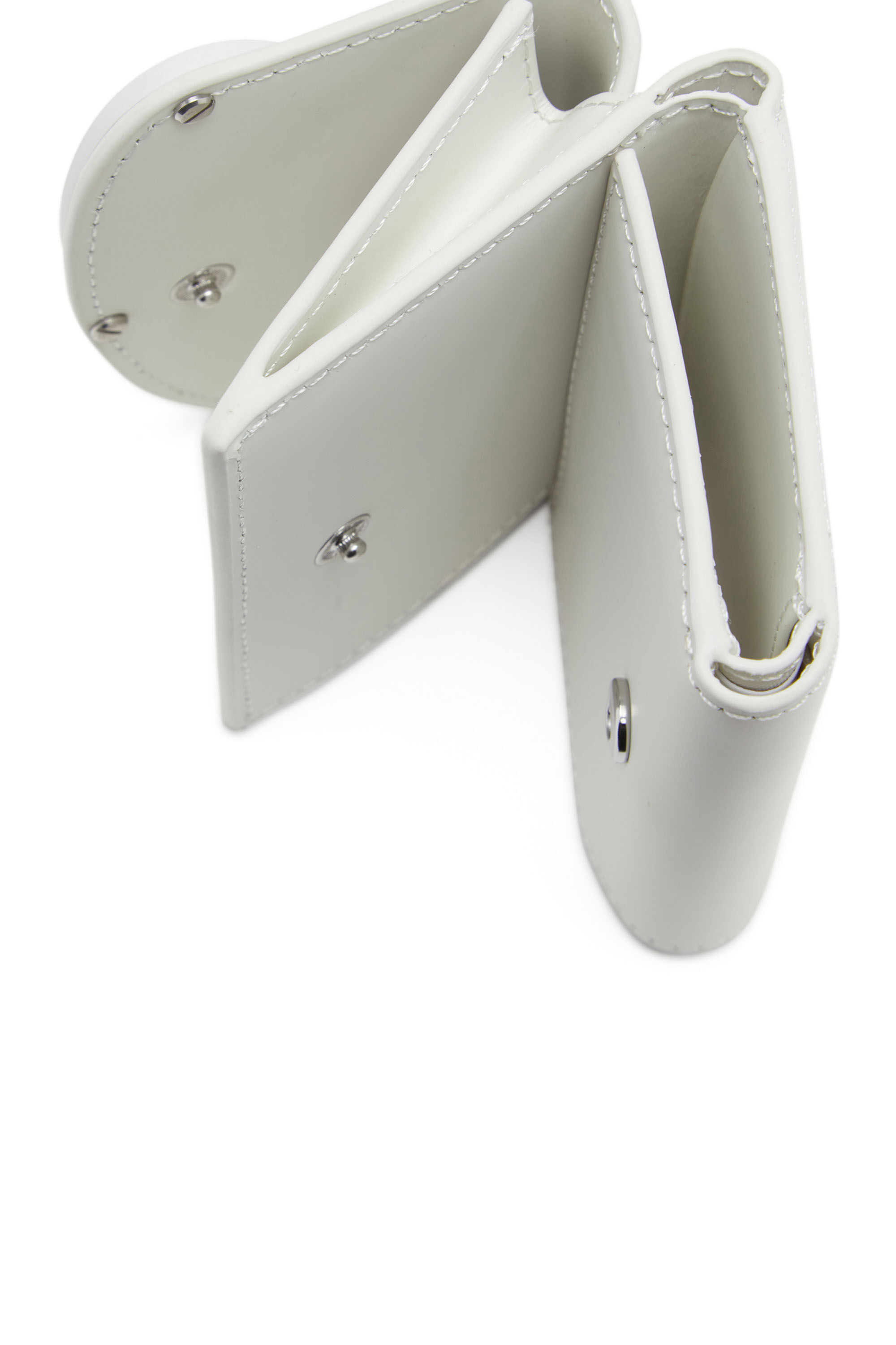 Diesel - 1DR TRI FOLD COIN XS II, Female's Tri-fold wallet in matte leather in ホワイト - 3