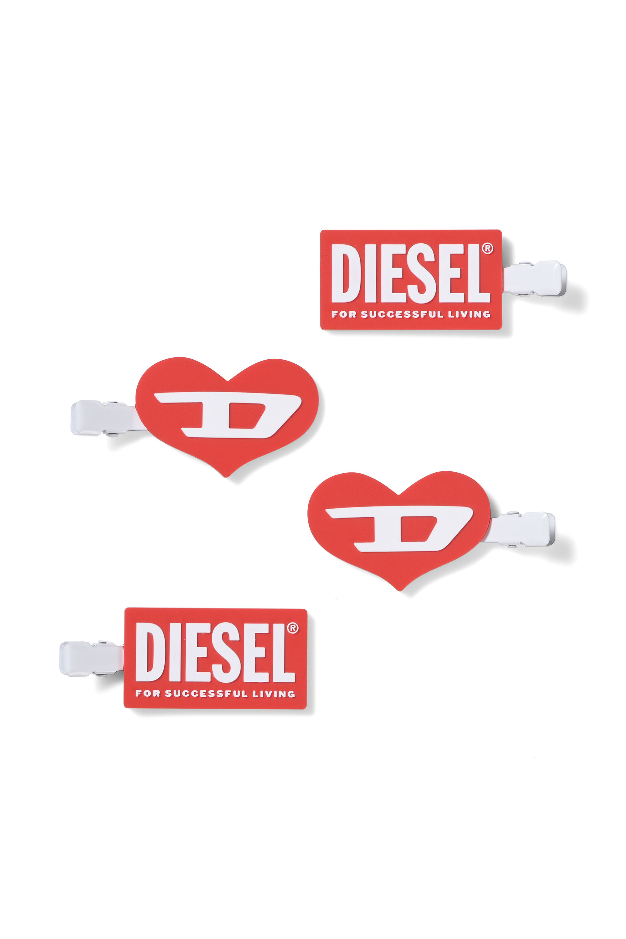 Diesel - KID HAIRPIN SET, Unisex's KID HAIRPIN SET in レッド - 1