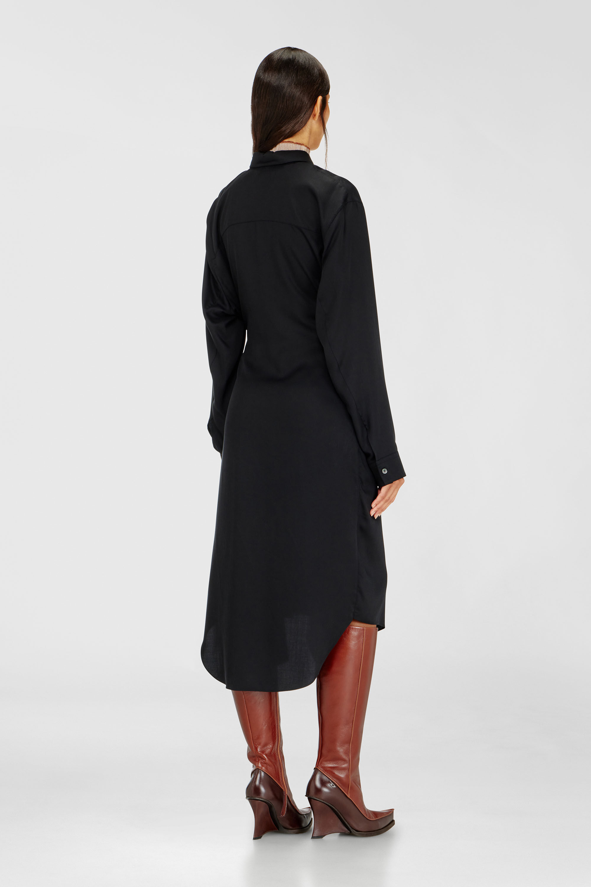 Diesel - D-ILETTA-S1, Female's 長袖ドレス in ブラック - 4