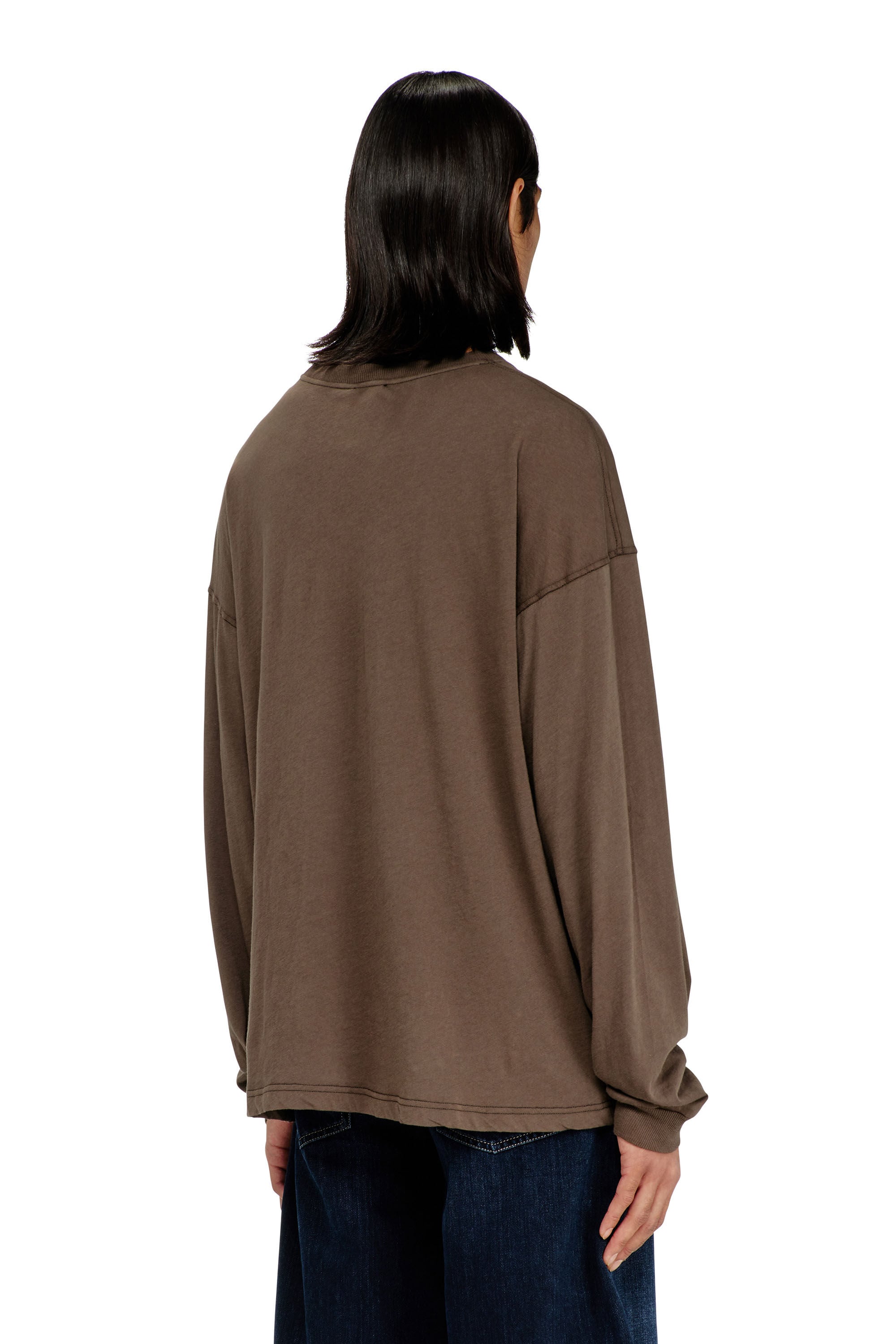 Diesel - T-BOXT-LS-AA1, Male's 長袖Tシャツ in ブラウン - 4