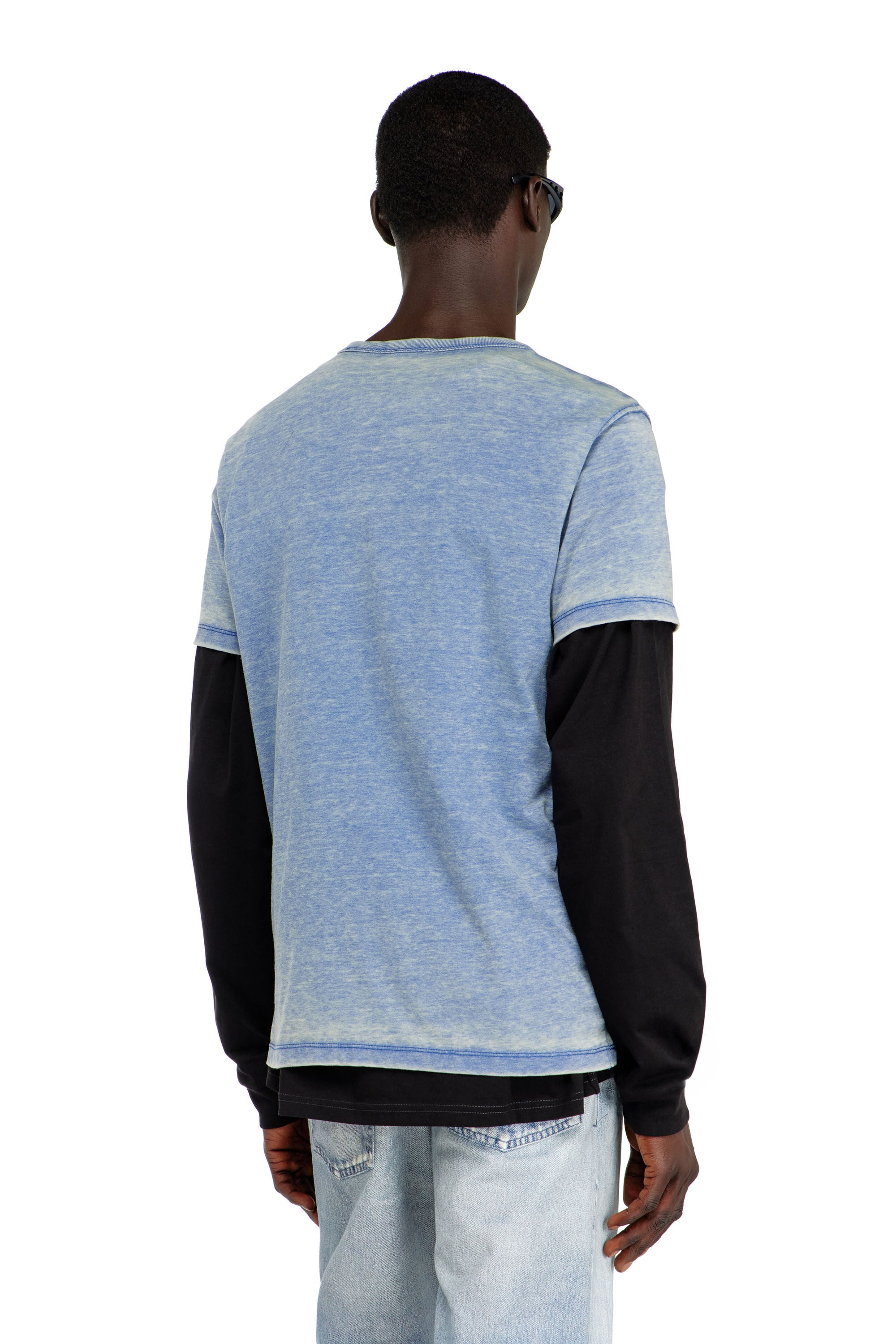 Diesel - T-DOMY, Male's Tシャツ in ライトブルー - 4