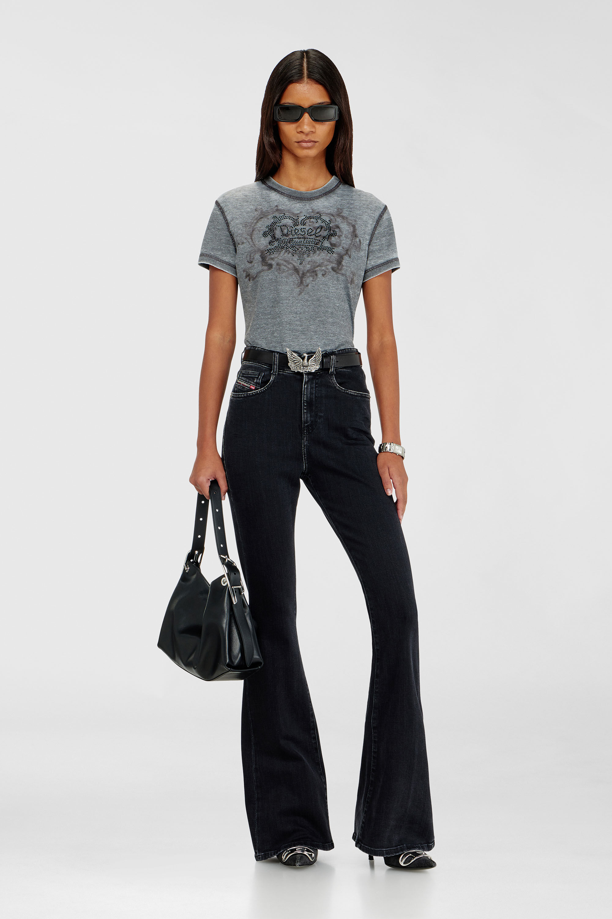 Diesel - T-ILA-AA1, Female's Tシャツ in グレー - 1