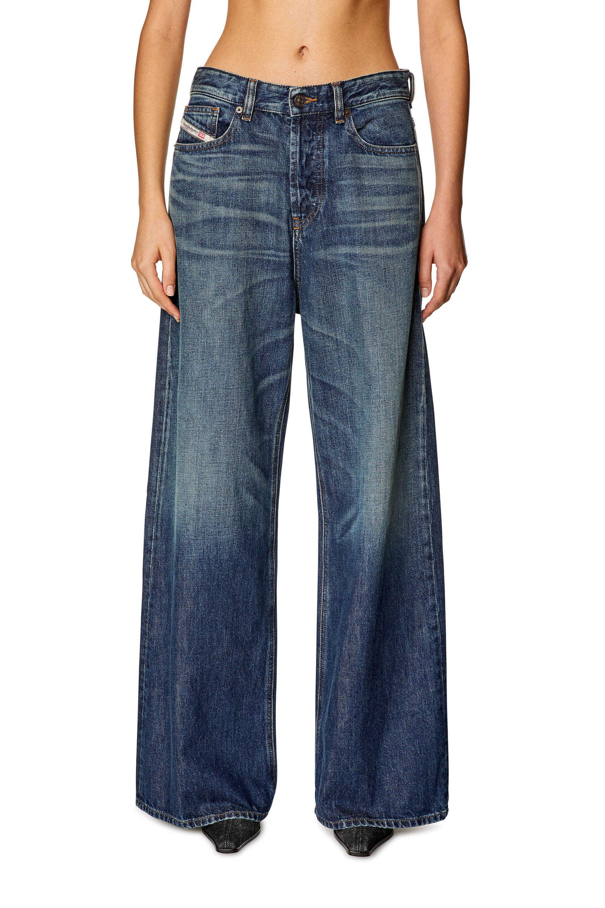 Diesel - Female's Relaxed Jeans 1996 D-Sire 09H59, ダークブルー - 3