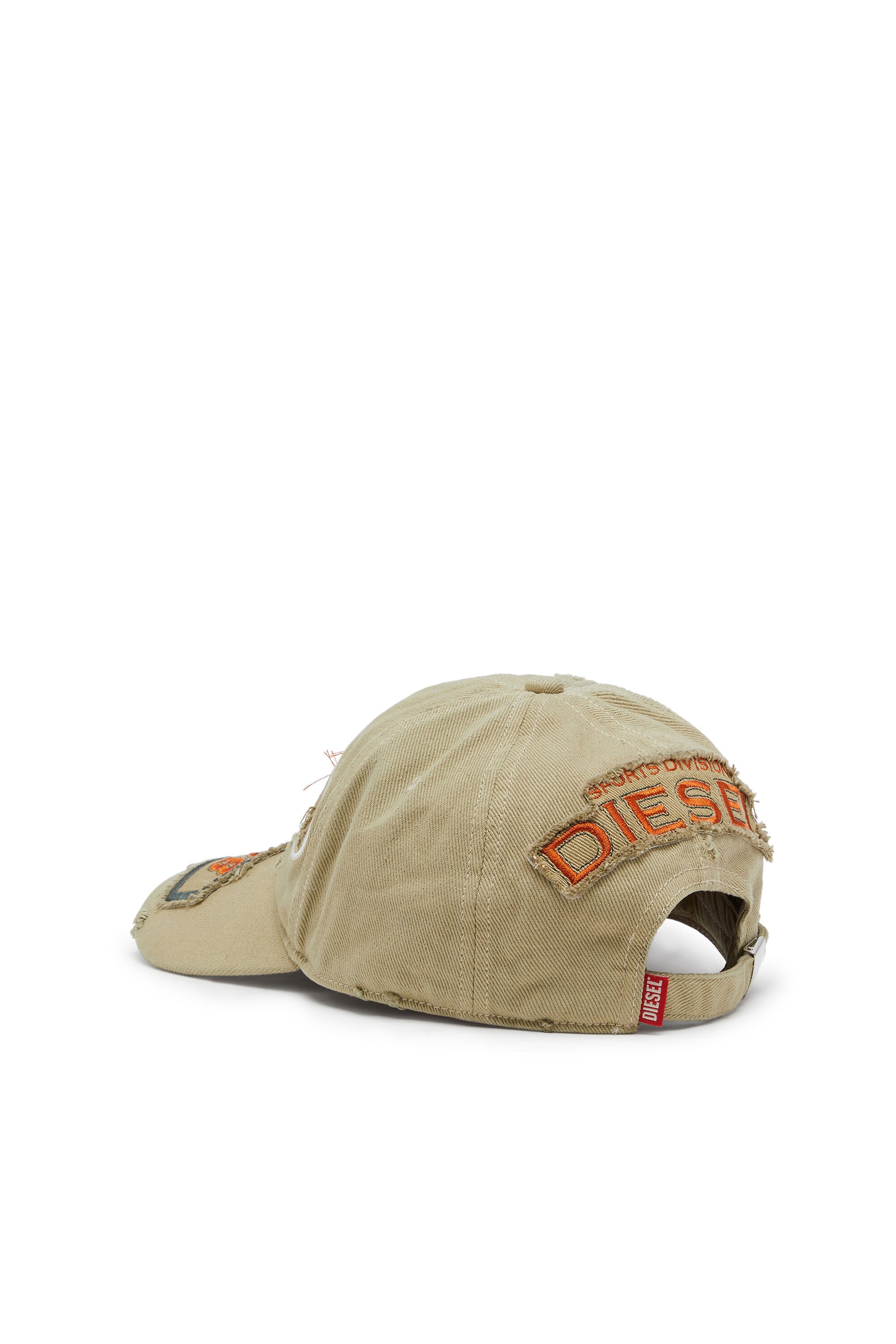 Diesel - C-BRAFF, Male's Baseball cap with embroidered patches in ライトブラウン - 2