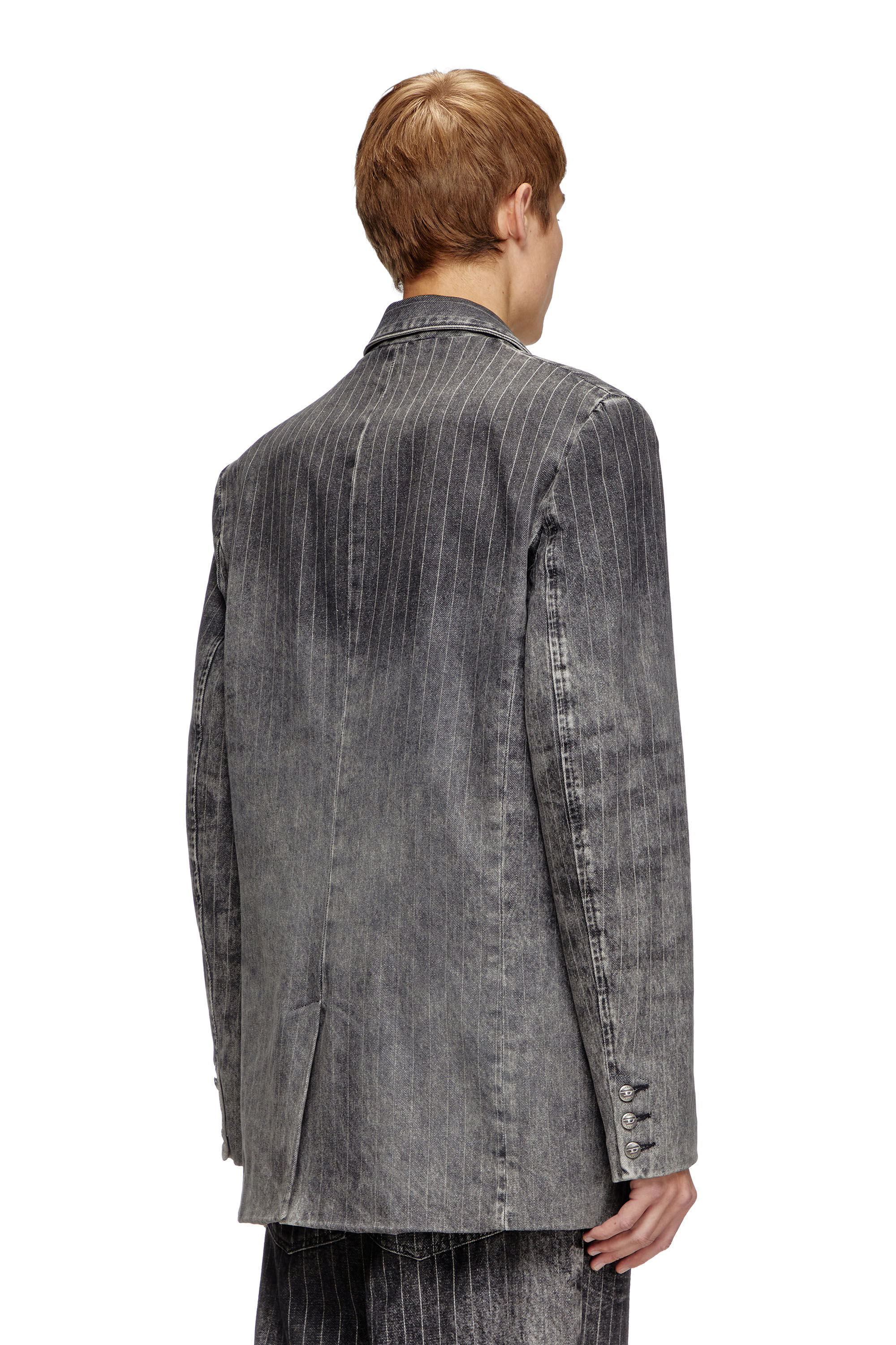 Diesel - D-REGER-S, Unisex's Blazer in tailoring pinstripe denim in ブラック - 5