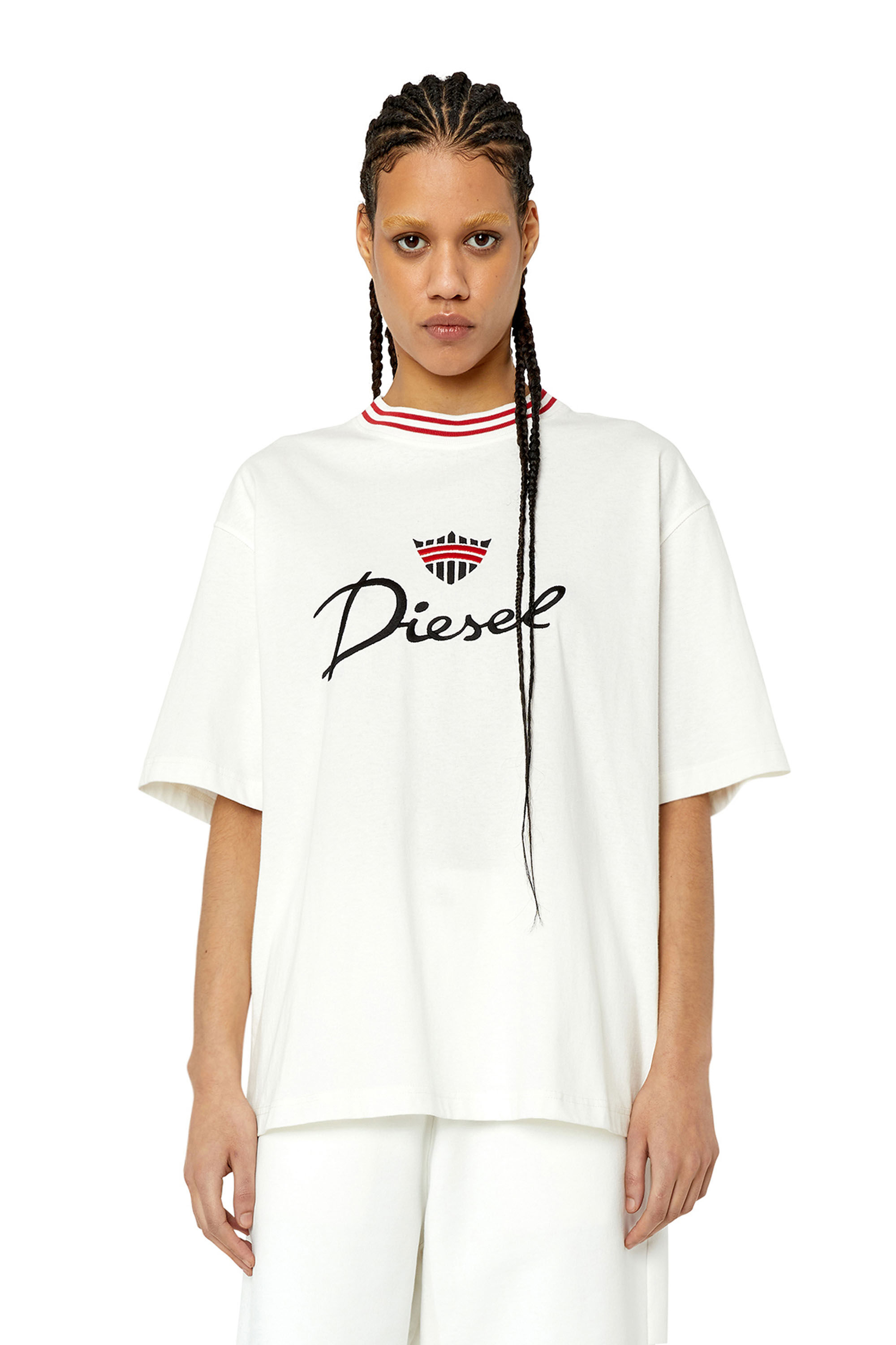 Diesel - T-WASH-G6, Female's 半袖 Tシャツ ロゴ in ホワイト - 3