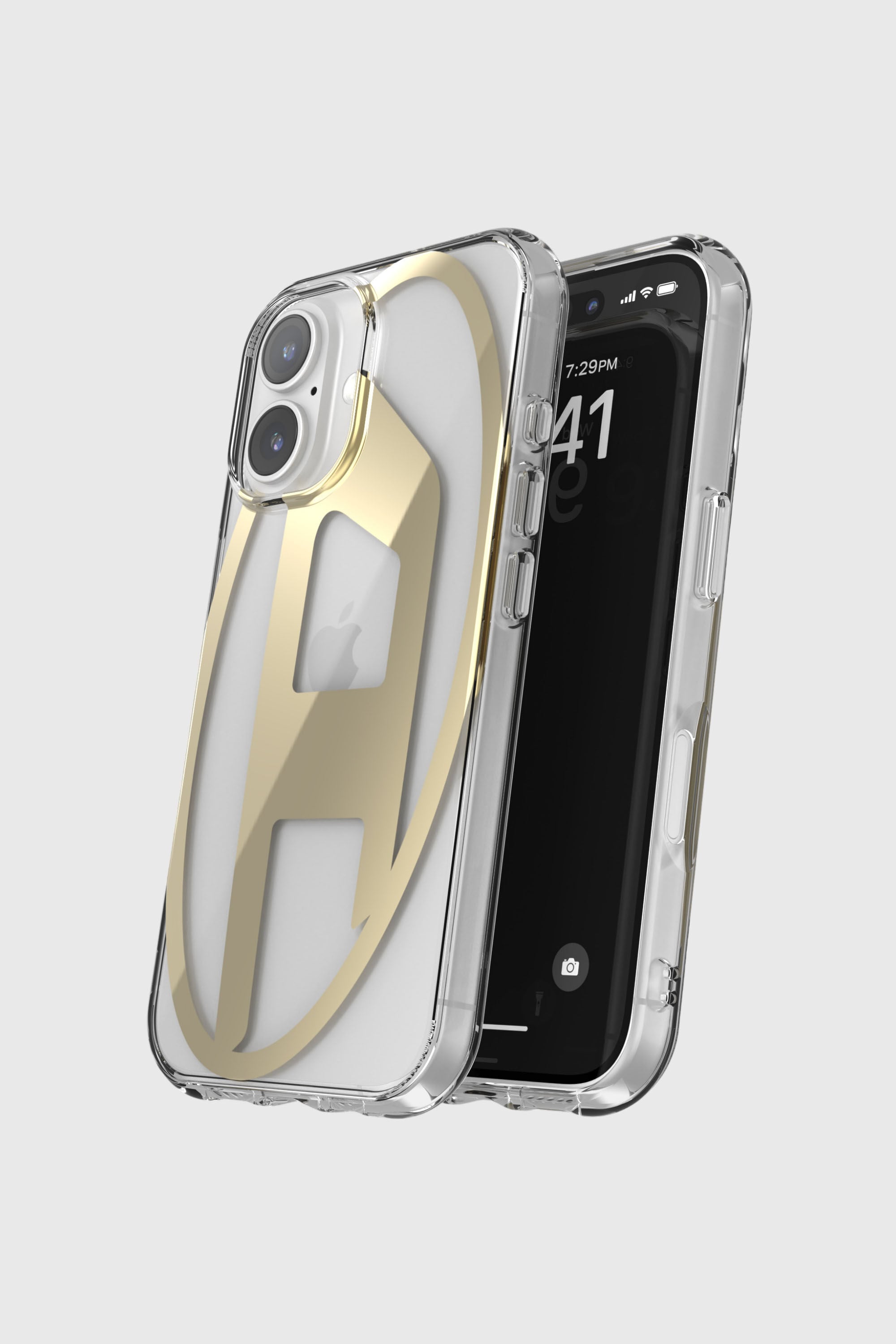 Diesel - 60135 AOP CASE, Unisex's Oval D Mirror Case for iP 16 in ゴールド - 4