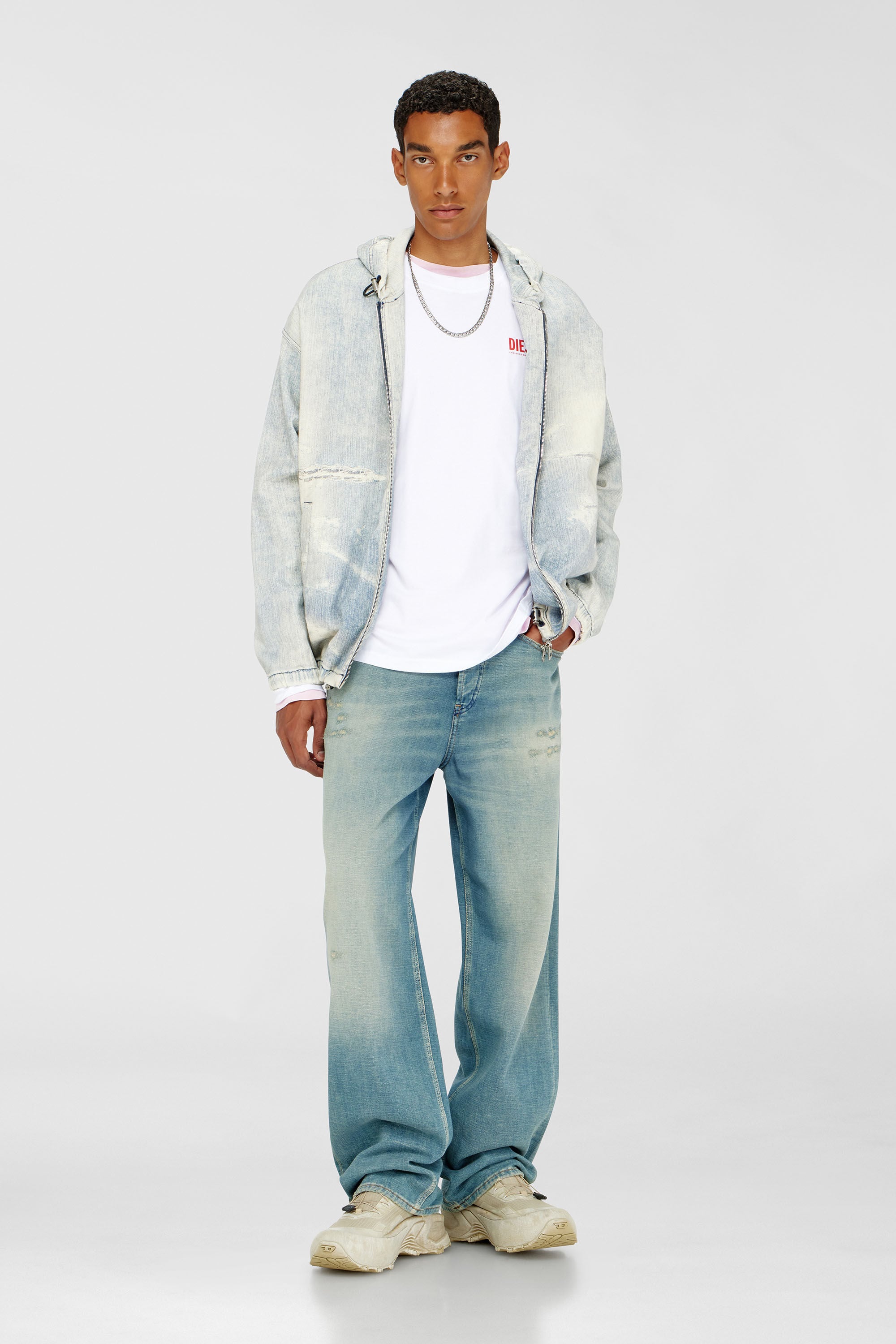 Diesel - T-BOXT-LS-BISK, Male's 長袖Tシャツ in ホワイト - 1