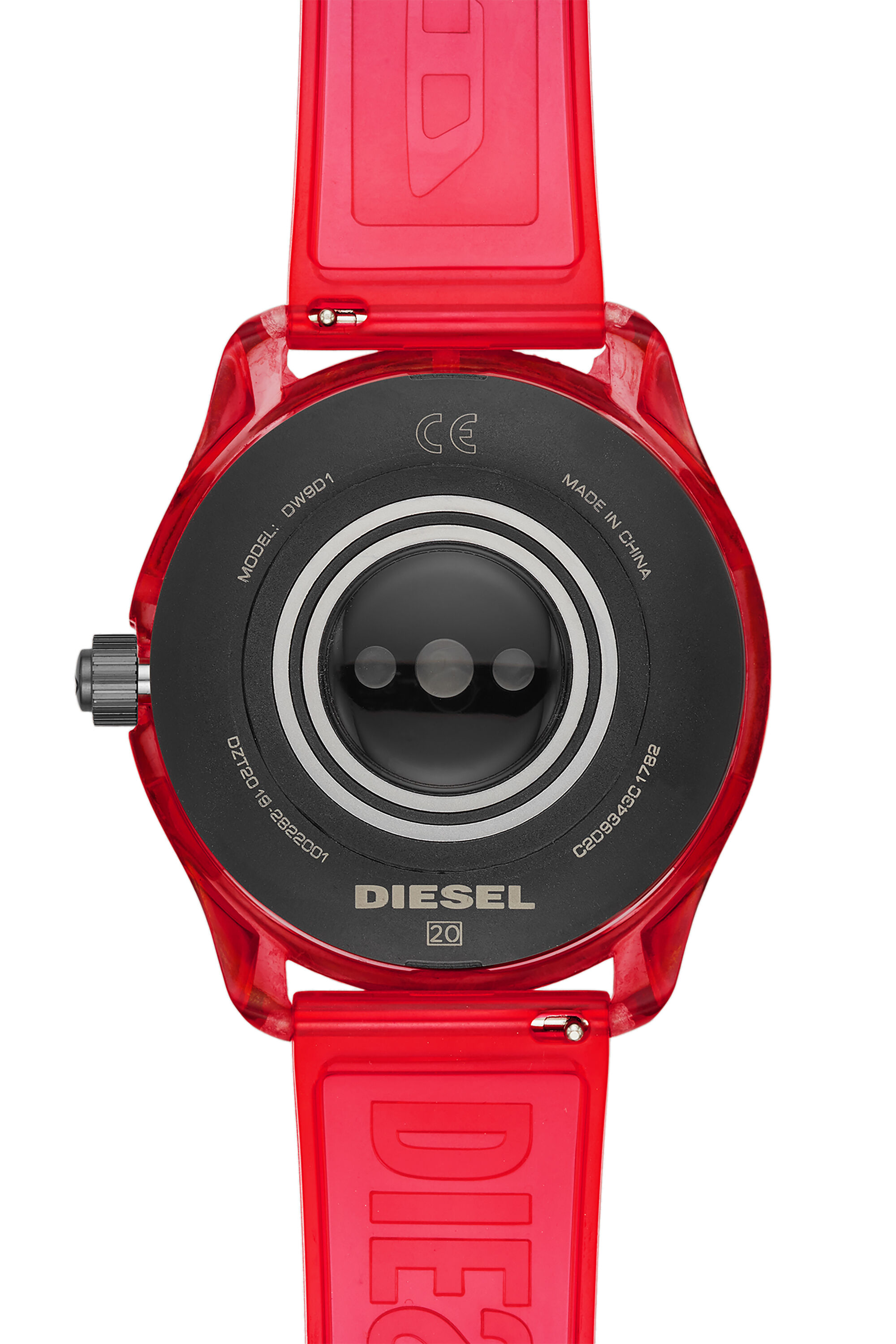 Diesel - DT2019, Male's Diesel On Fadelite Smartwatch - Red Transparent in レッド - 4