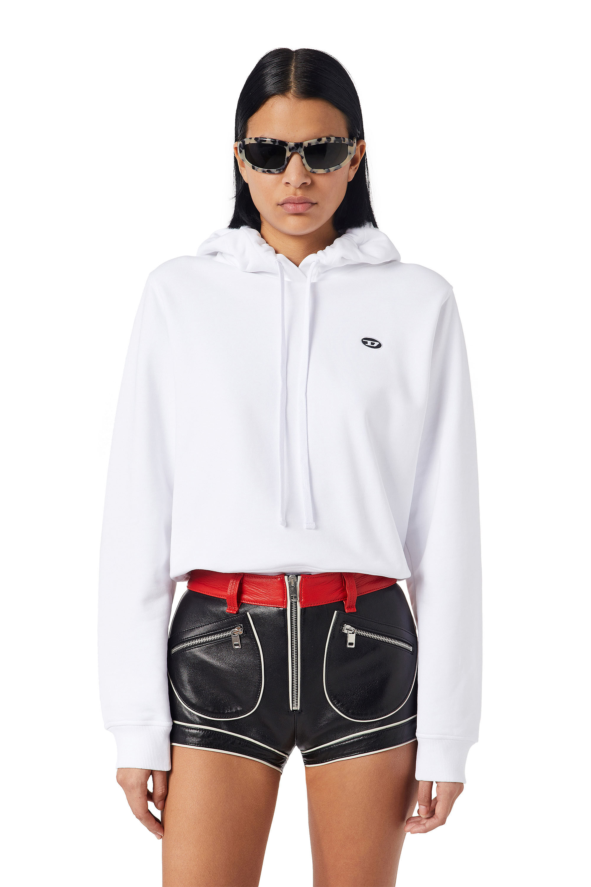 Diesel - F-REGGY-HOOD-DOVAL-PJ, Female's スウェット パーカー ロゴ in ホワイト - 3