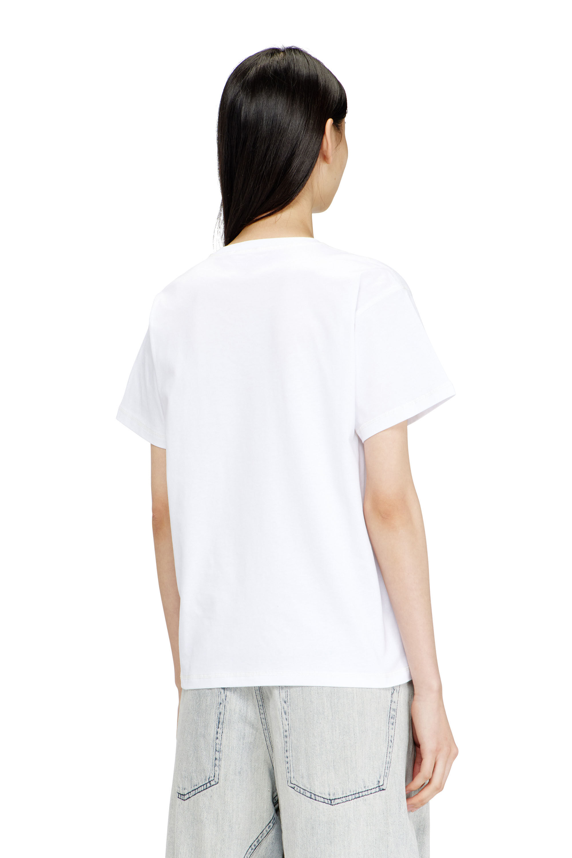 Diesel - T-NORMY-S7, Female's T-shirt with Oval D print in ホワイト - 4