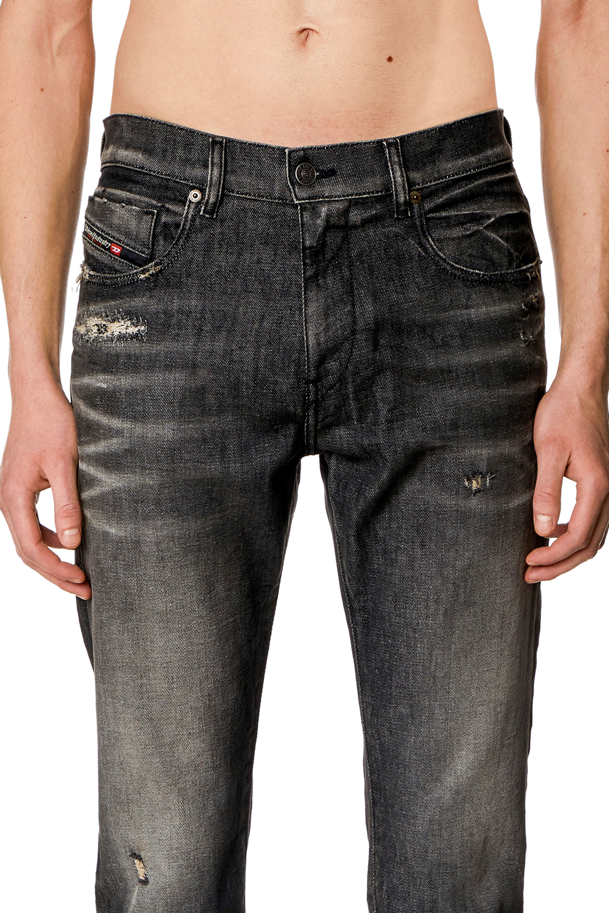 Diesel - Male's Slim Jeans 2019 D-Strukt 09H51, ブラック/ダークグレー - 4