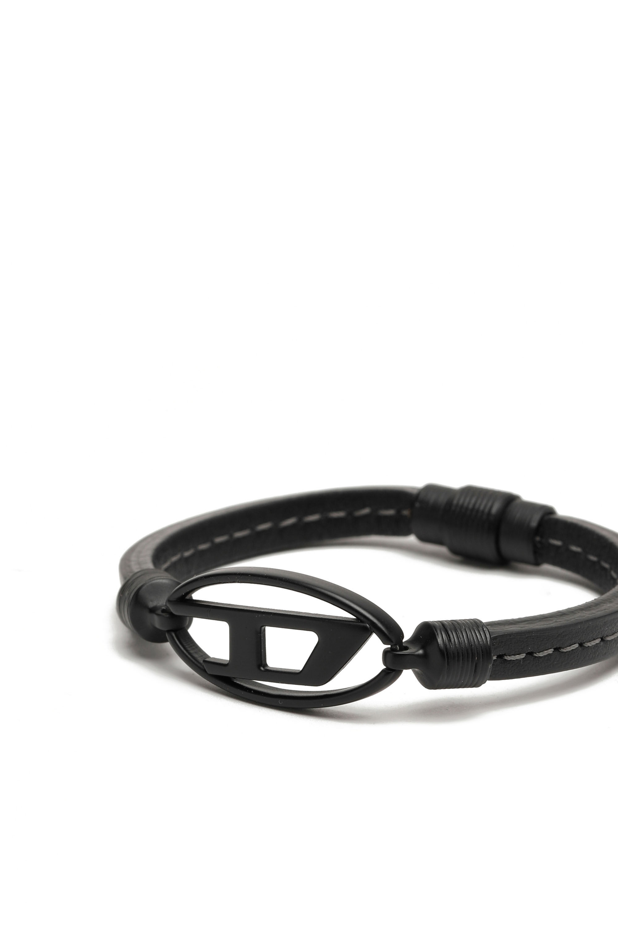 Diesel - A-ADAM, Unisex's ユニセックス カウレザー ブレスレット in ブラック - 3