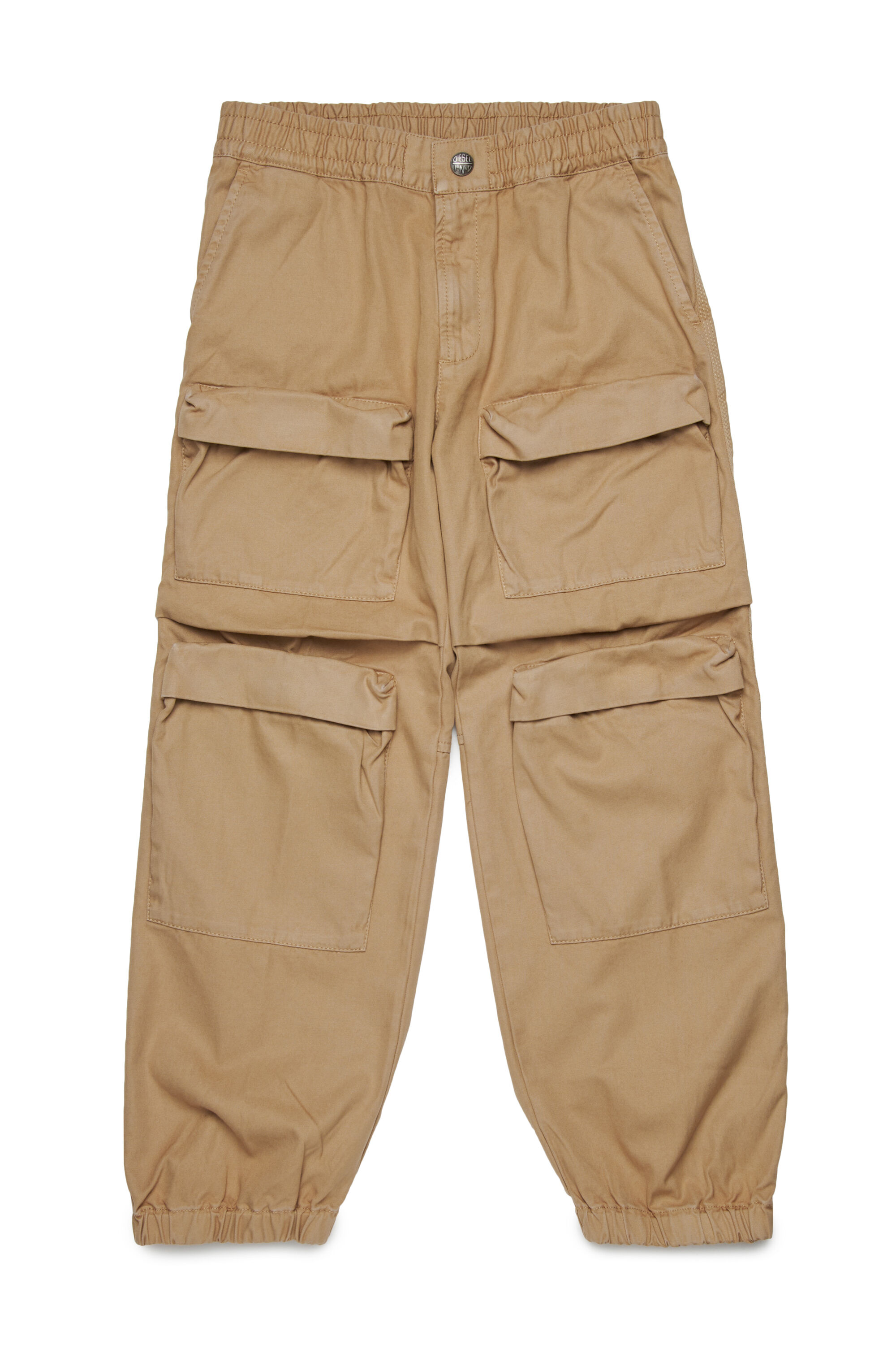 Diesel - PDANZEL, Unisex's Cotton cargo pants with multiple pockets in ライトブラウン - 1