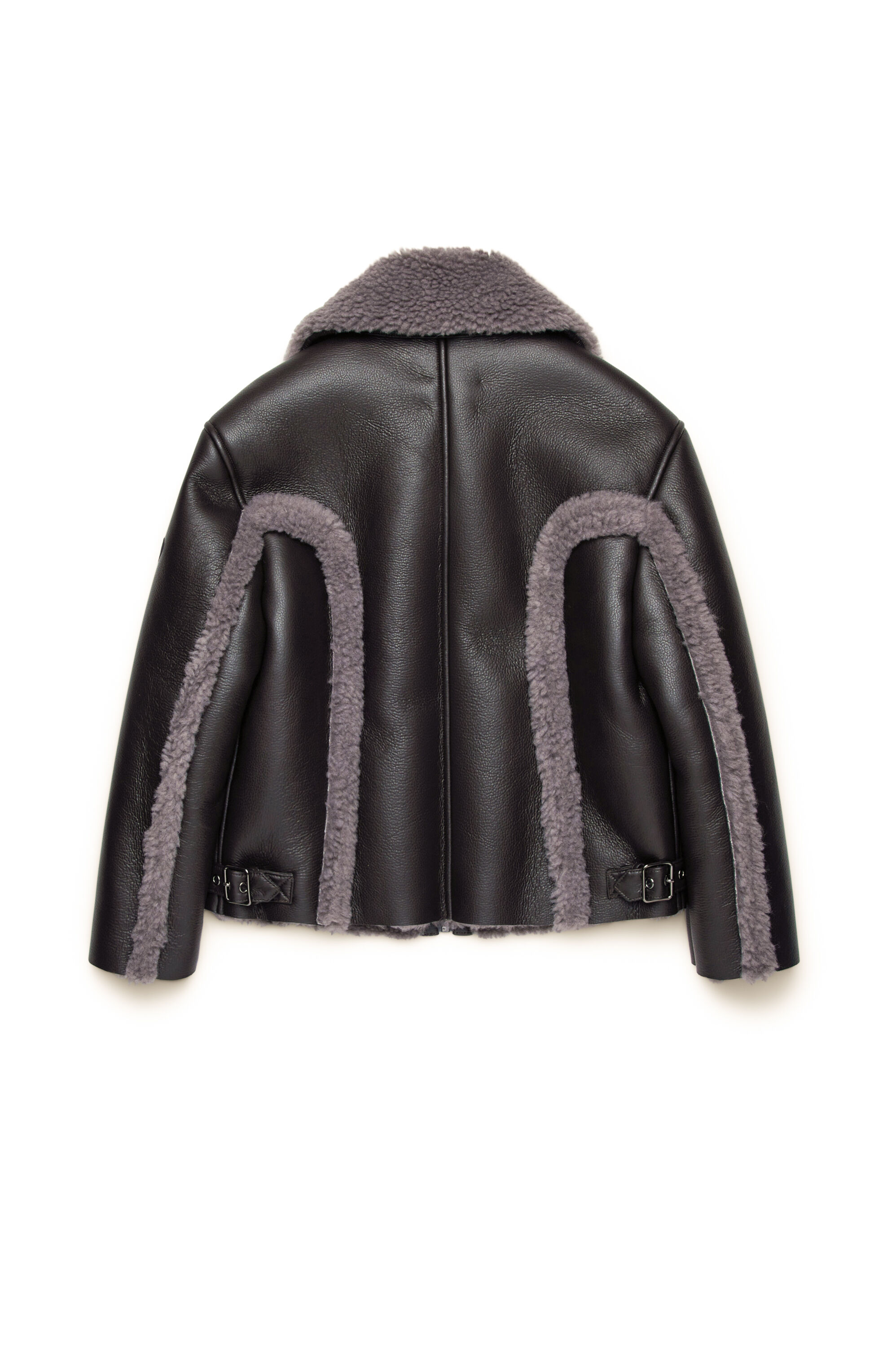 JLBROWNY Aviator jacket with teddy trims｜ブラック｜ガールズ