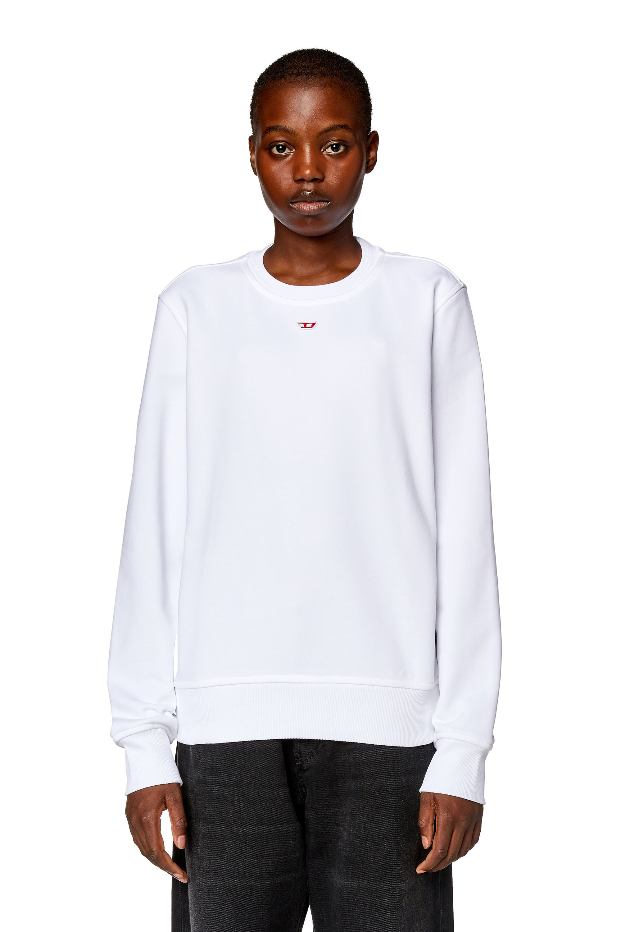 Diesel - S-GINN-D, Female's Sweatshirt with D logo in ホワイト - 4
