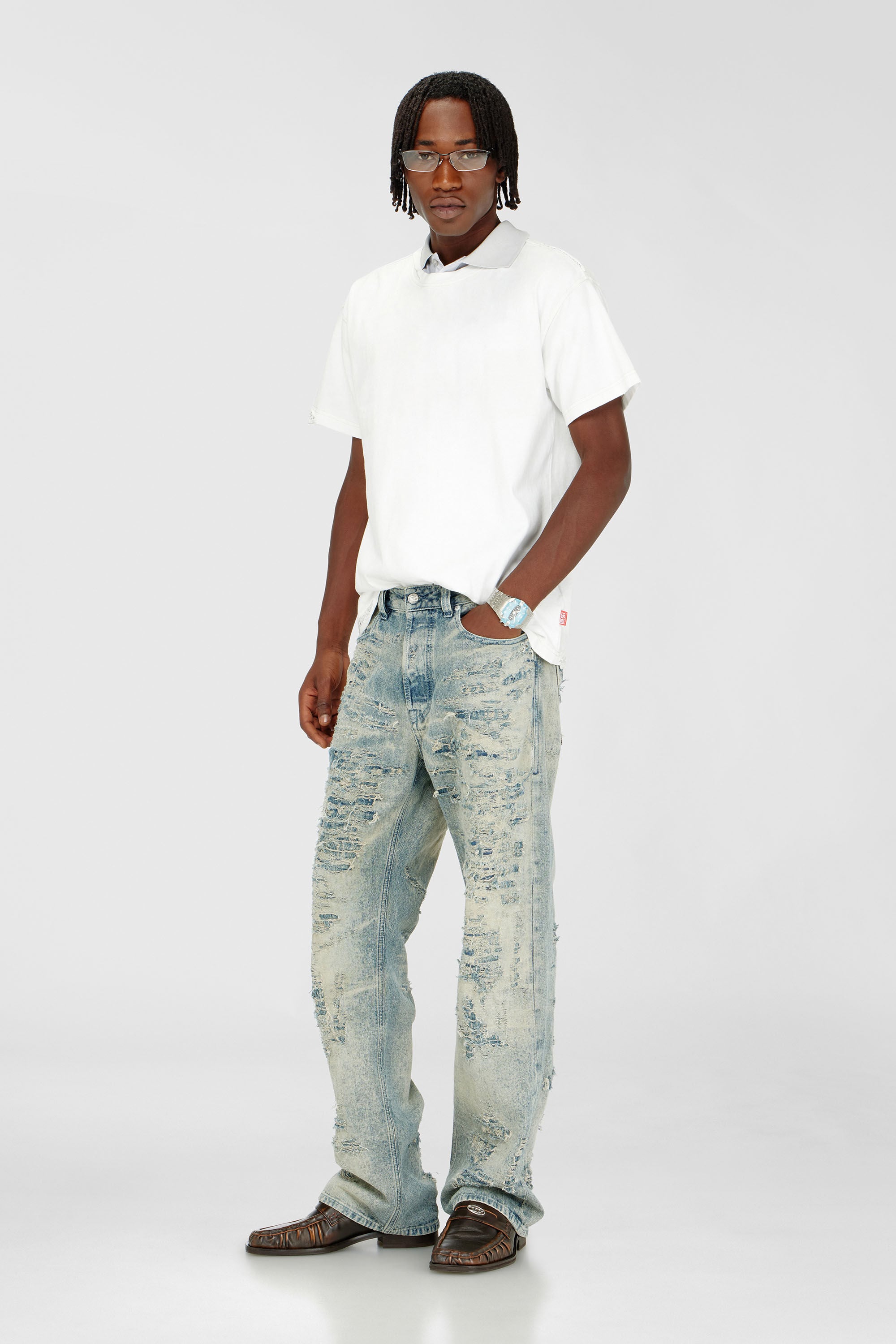 Diesel - T-NORM-CRYSTALS, Male's Tシャツ in ホワイト - 1