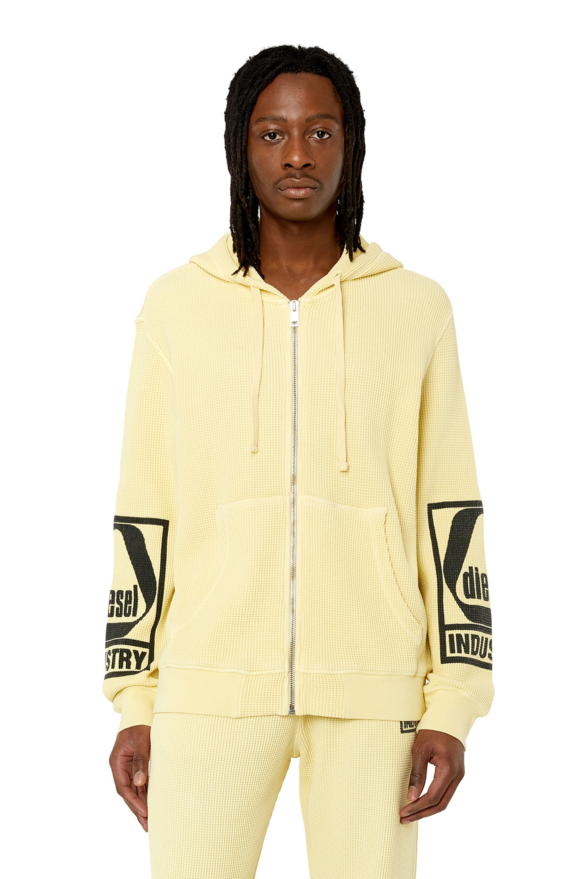S-GINAFFLE-HOOD-ZIP（MEN）: ロゴプリントパーカー｜ディーゼル（DIESEL）公式オンラインストア