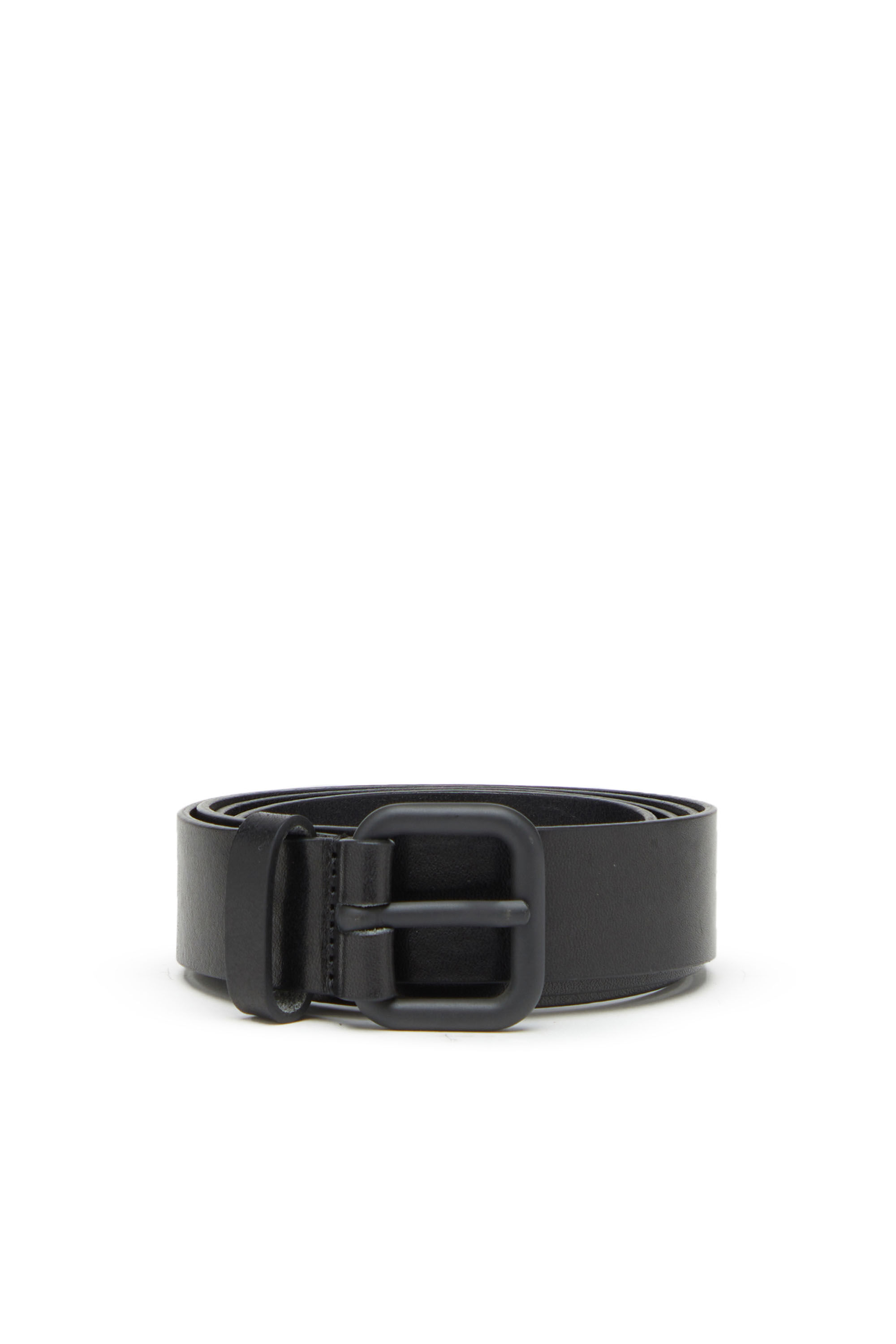 Diesel - B-INLAY, Unisex's Leather belt with oval D logo in ブラック - 2