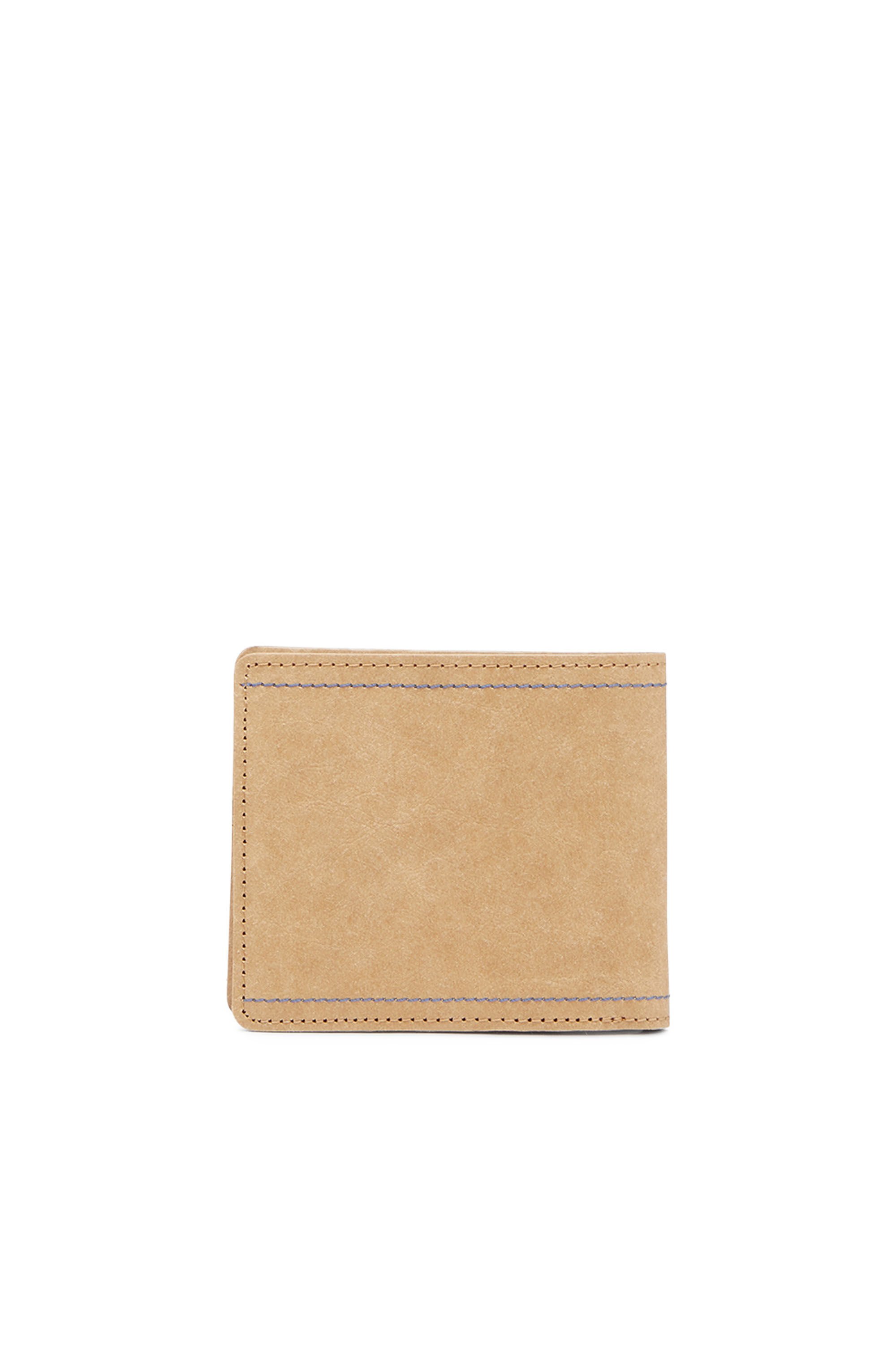 Diesel - BI-FOLD COIN S, Unisex's ユニセックス ペーパー 二つ折り財布 in ベージュ/ブルー - 2