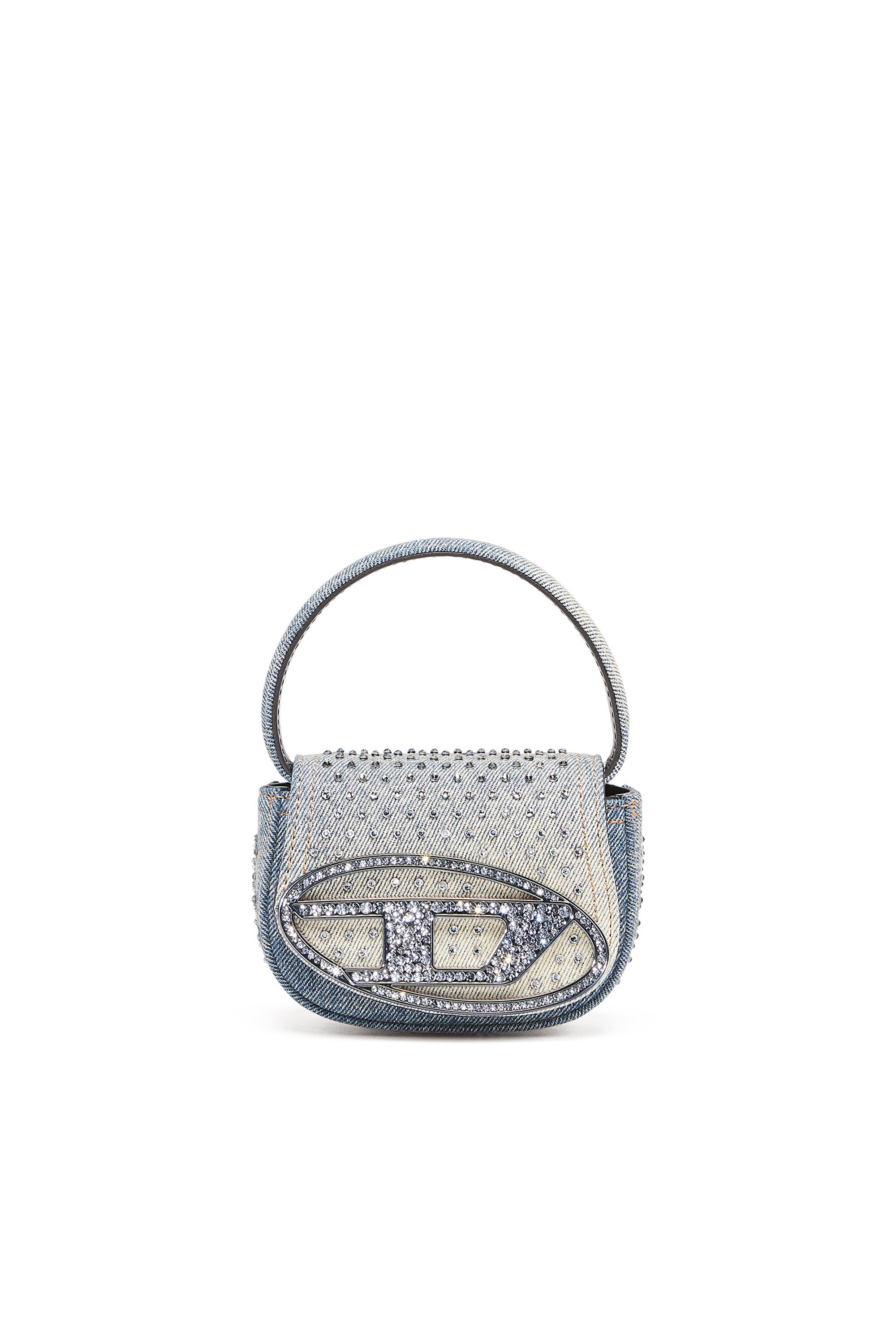 Diesel - 1DR XS, Female's デニムビジューショルダーバッグXS in ライトブルー - 2