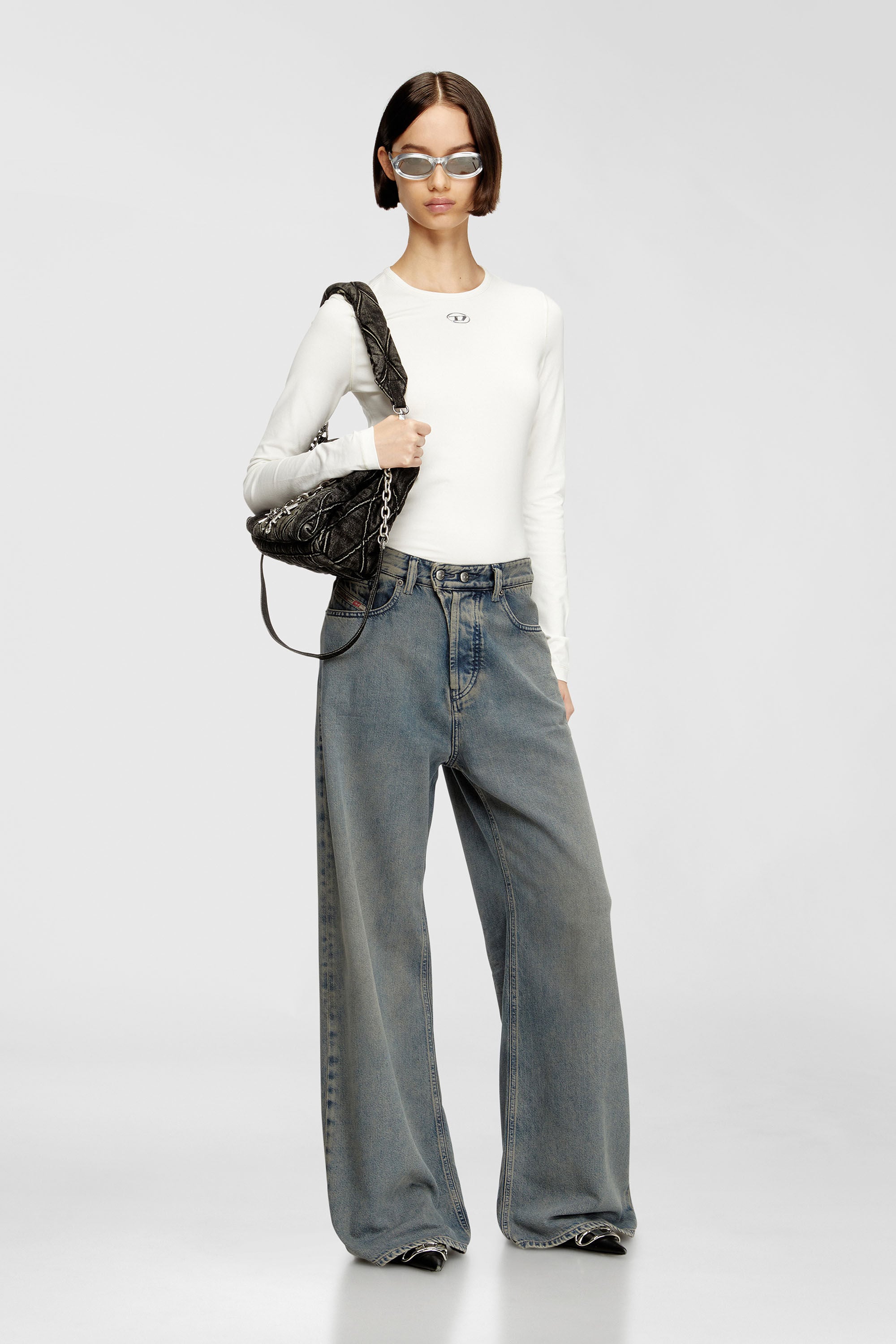 Diesel - Female's Relaxed Jeans 1996 D-Sire 09N24, ミディアムブルー - 1