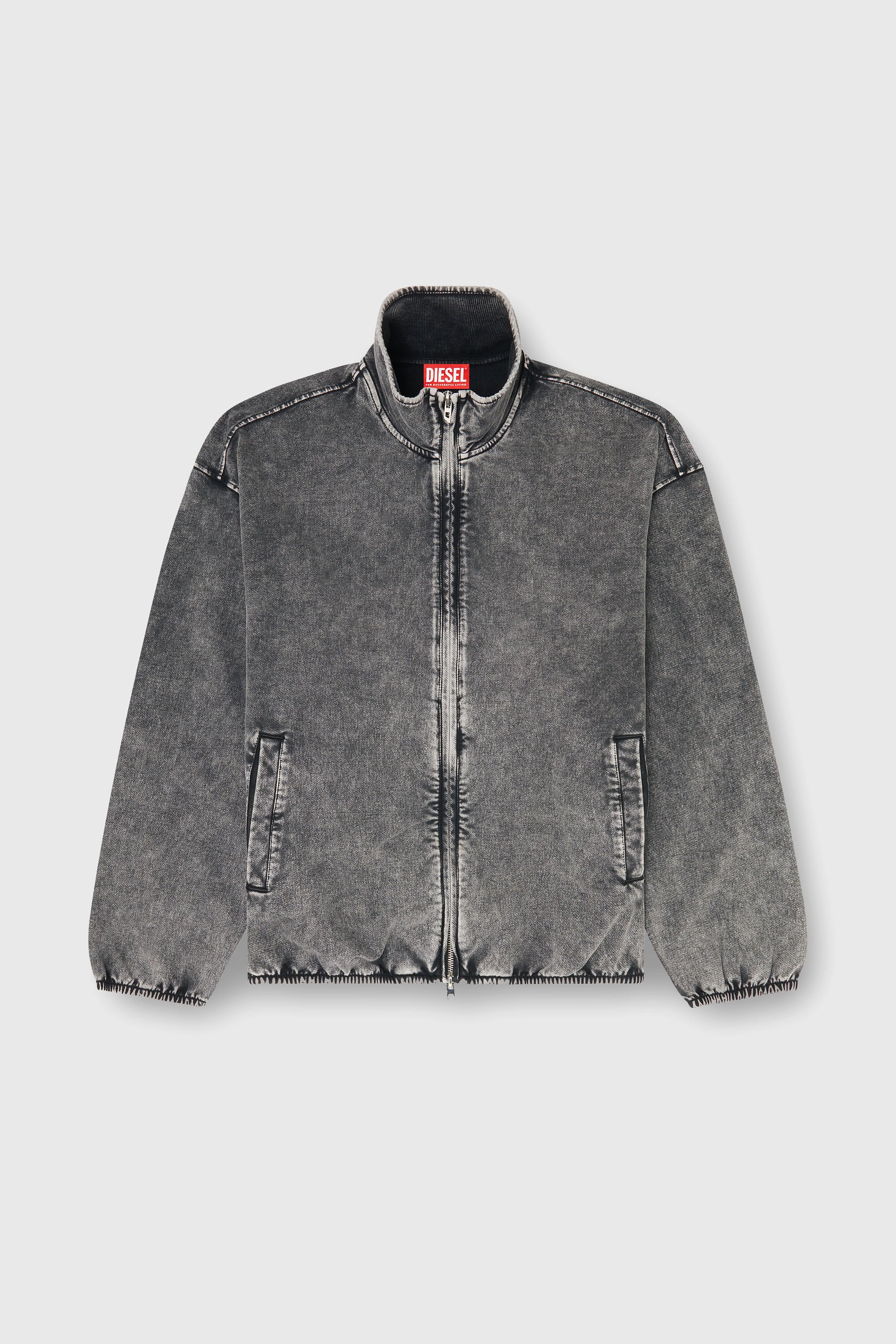 Diesel - S-CORSY, Male's スウェットジャケット in グレー - 2